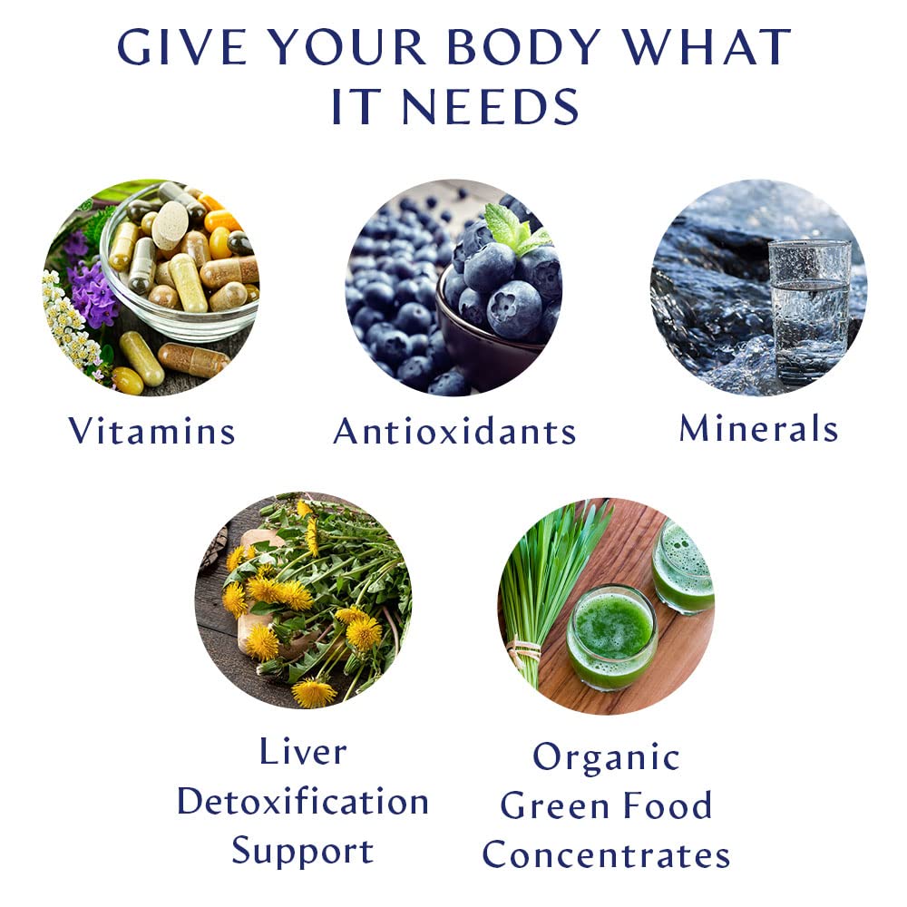 BodyHealth Multi Complete (120 Ct) Daily Multivitamin for Men and Women with Whole Foods, Minerals, Antioxidants, Organic Green Food Concentrates, and Liver Detox Extracts, Vegan and Non GMO