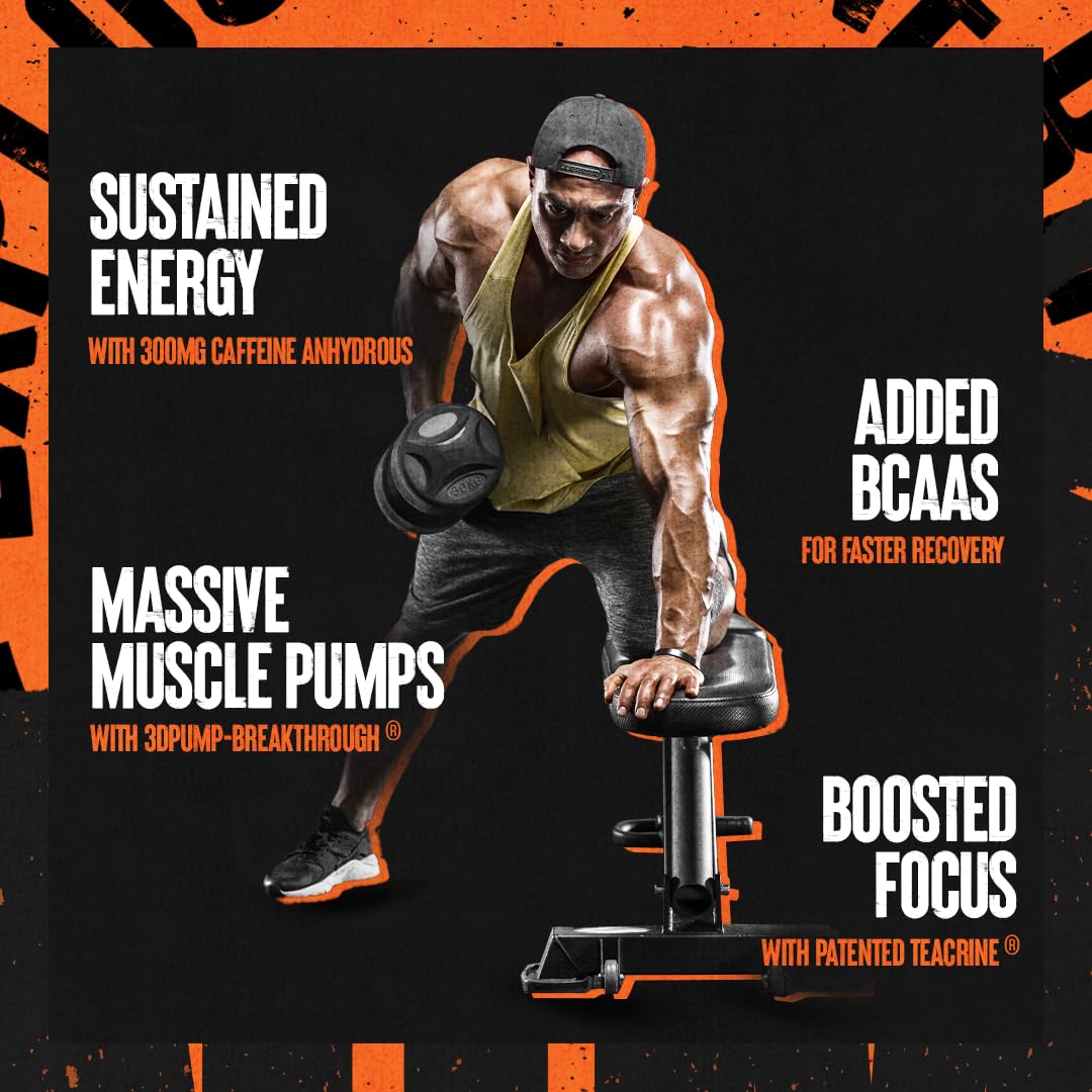 Animal Primal Muscle Hydration + Preworkout Powder – Contains Beta Alanine, 3DPump, Caffeine & Electrolytes – Improves Energy, Focus, Endurance & Absorption – Strawberry Watermelon Flavor, 17.9 oz