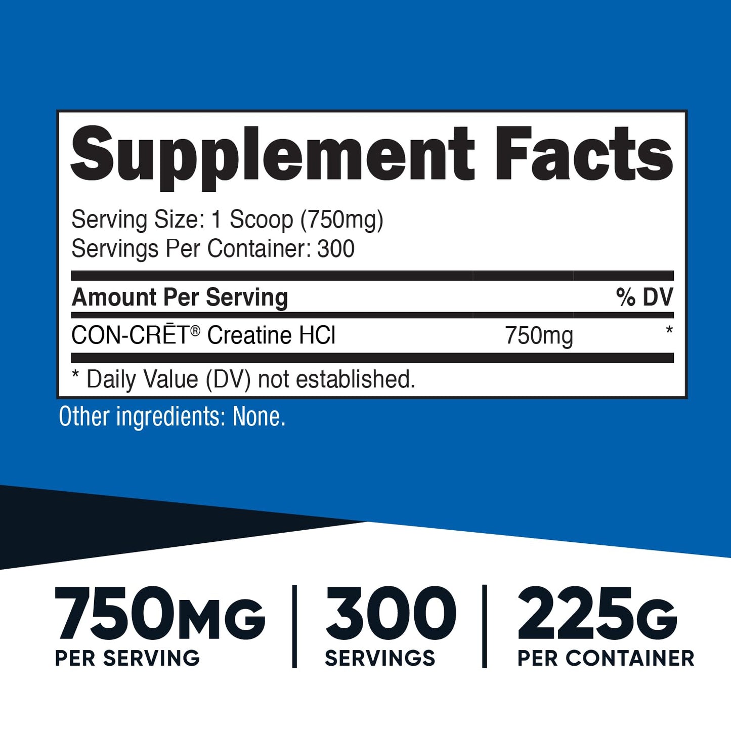 Nutricost Creatine HCl Powder (8 OZ) - Made with CON-CRET Creatine, 300 Servings
