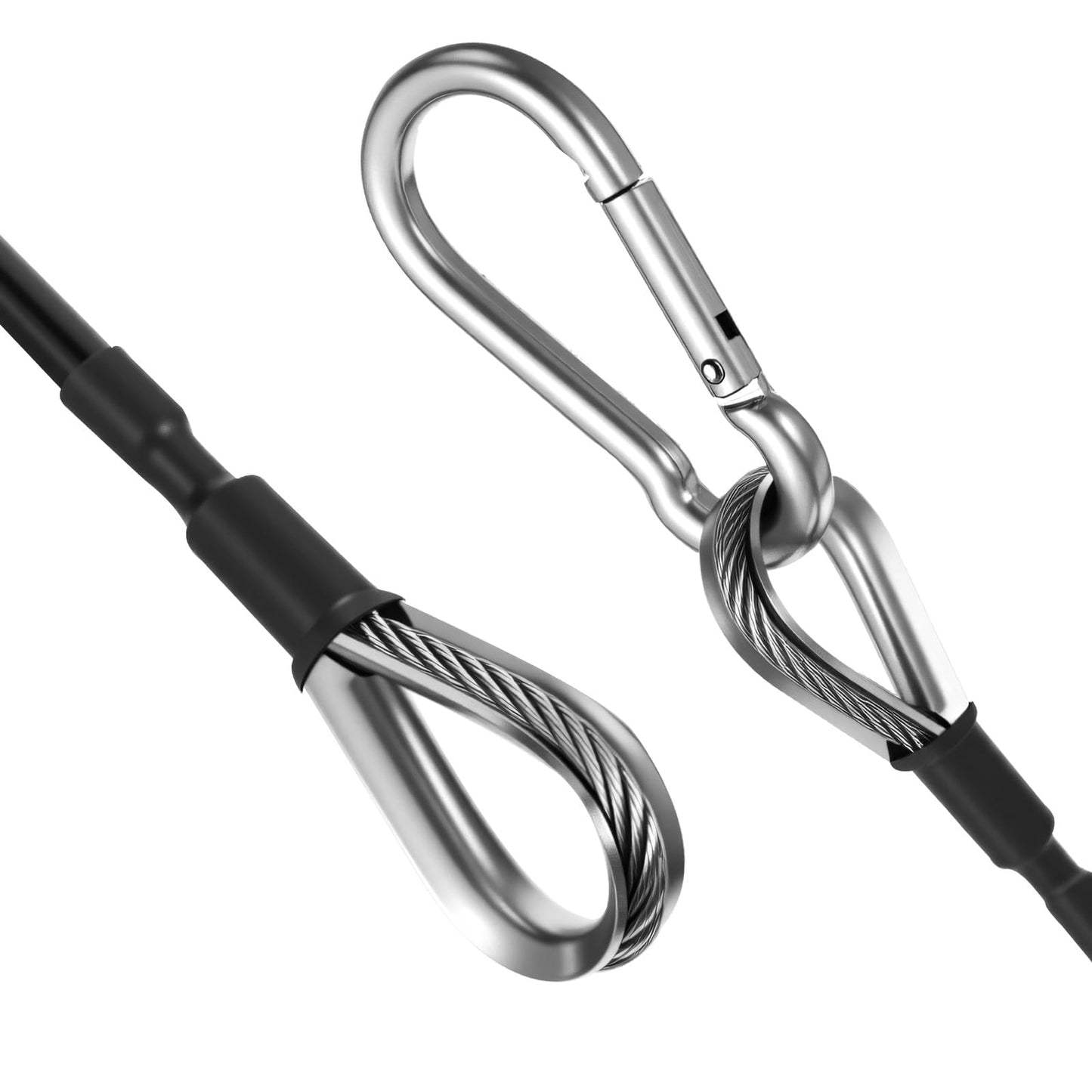 YBEATY 2 Pcs Gym Cable Extension Attachments Compatible with Home Accessories Fitness Replacement Gym Cable Machine Extension for LAT/Tricep Pull Down Leg Extensions Machine