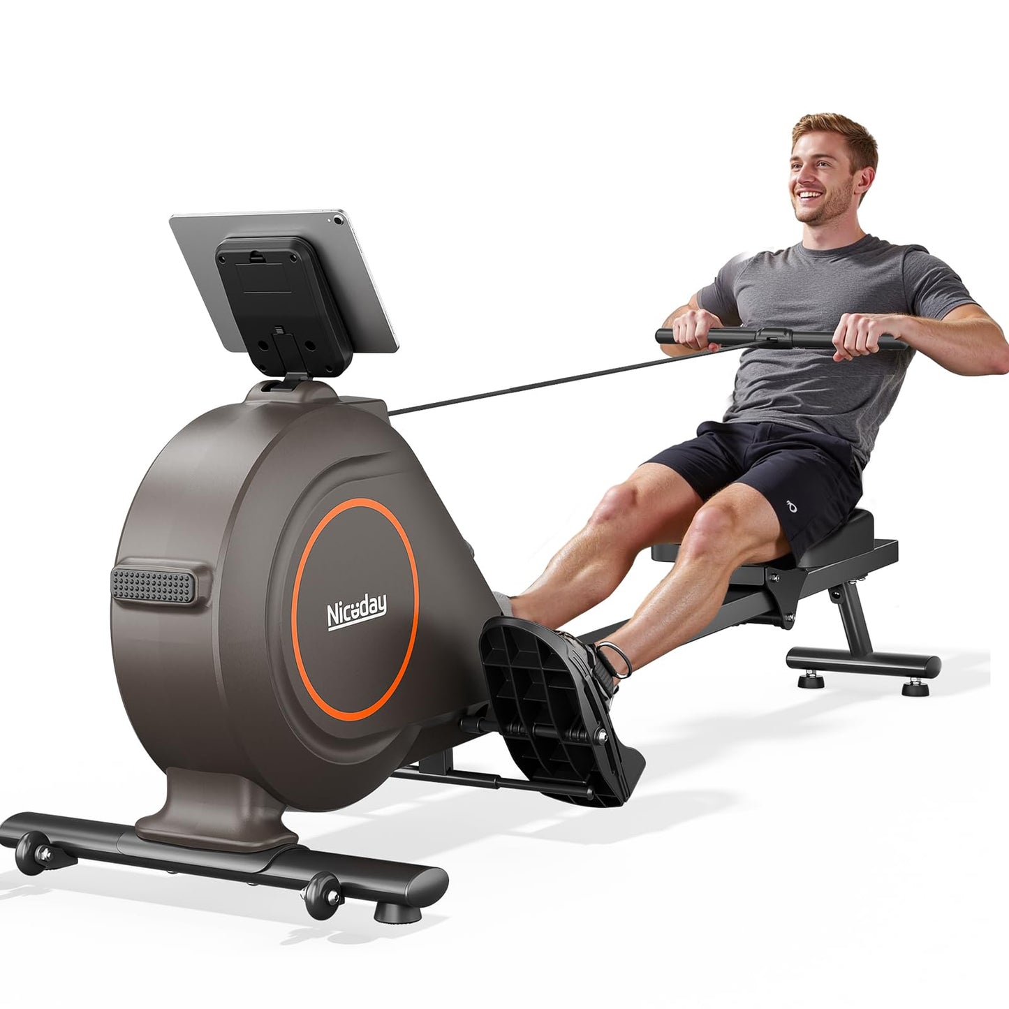 Niceday Rowing Machine, Magnetic Rower for Home Use, Smart Rowing Machine Bluetooth Compatible with Kinomap APP, Rower Machine with 16 Resistance Levels & 350 LBS Weight Capacity