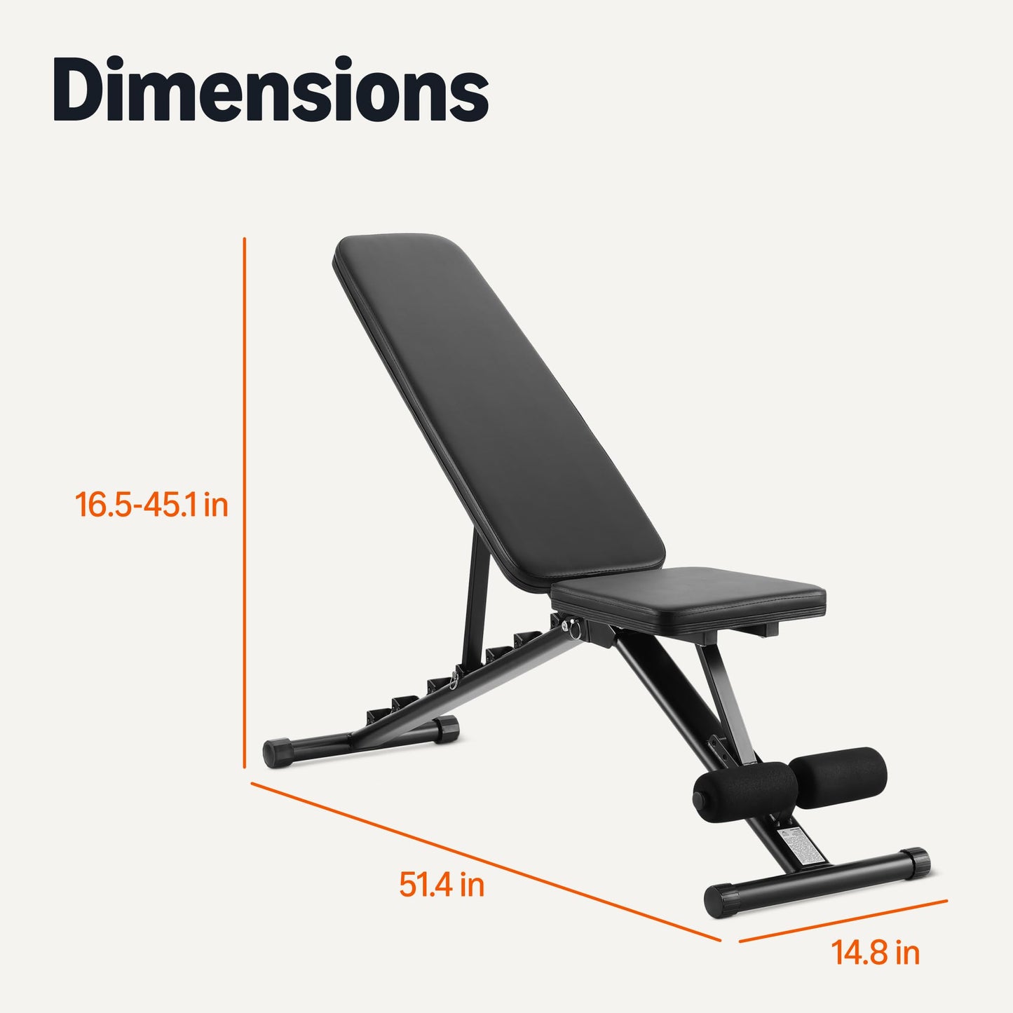 Amazon Basics Adjustable Workout Weight Bench Press, Foldable for Home Gym, Black