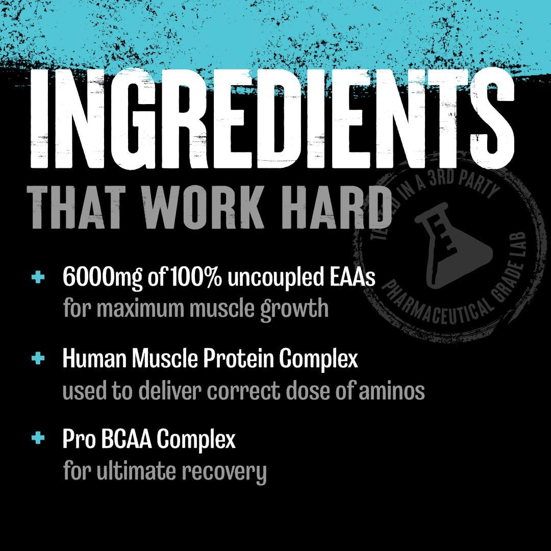 Animal Nitro EAA - Post-Workout Recovery and Repair, Supports Lean Muscle Growth, Complete Spectrum of Essential Amino Acids & BCAA Supplement for Men and Women, 44 Packs