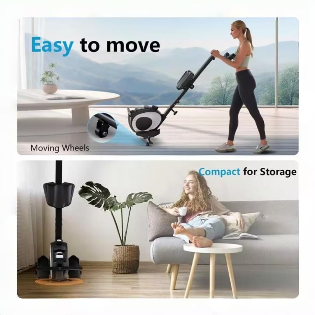 Rowing Machine for Home, Magnetic Rower Machine with Quiet Resistance, Foldable Rower for Home Use, Burn Fat & Sculpt Muscles