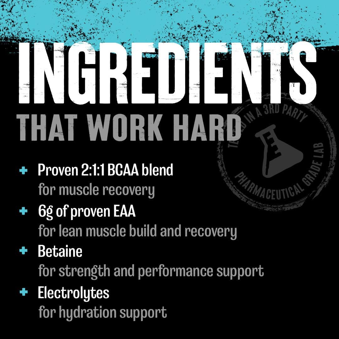 Animal Juiced Amino Acids - BCAA Powder EAA Matrix Plus Hydration with Electrolytes and Sea Salt Anytime Recovery and Improved Performance, Fruit Punch Flavor, 30 Servings