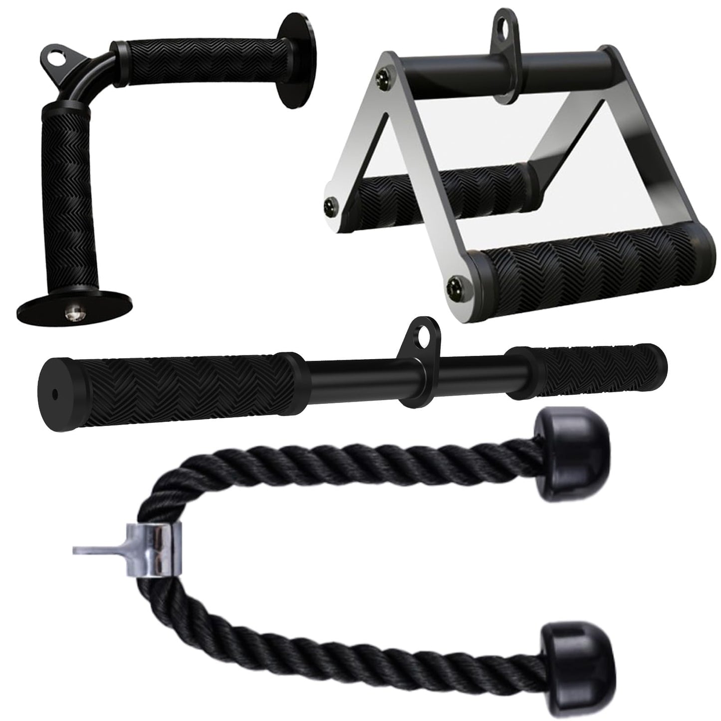 Fitarc Cable Machine Attachment Set, LAT Pulldown Attachments for Home Gym Equipment, Tricep Pull Down Attachment for Home Gym Accessories, LAT Pull Down Bar and Tricep Rope Cable Attachment