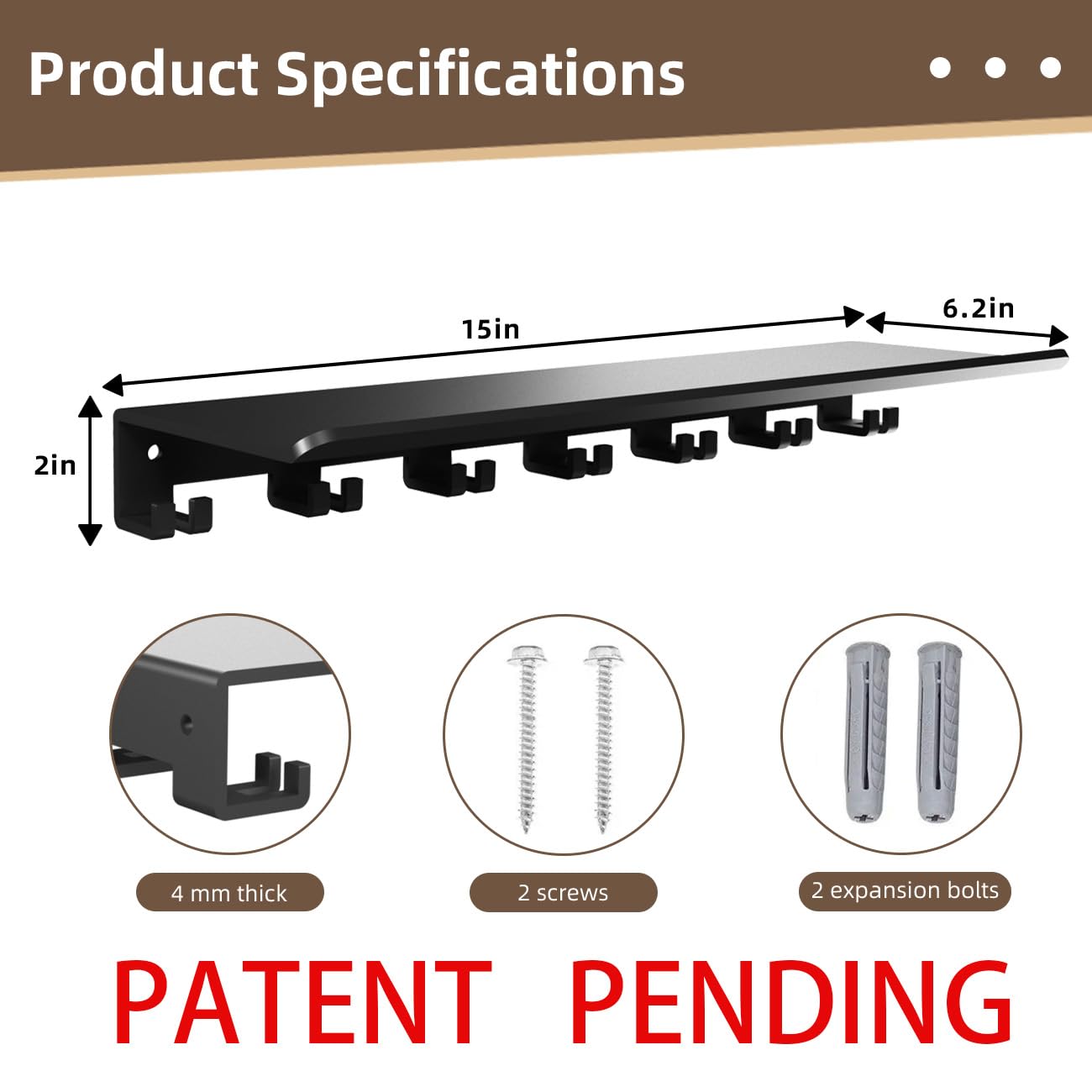 Floating Shelf Organizer Compatible with Tonal Accessories Home Gym Weight wall Storage Equipment Hanger Metal Rack Holder Wall Mount with Hooks T-Lock Adapters Bracket Hanger Workout (Floating Shelf)