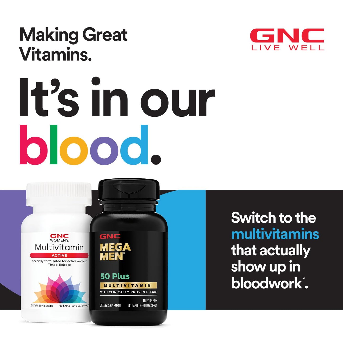 GNC Mega Men Energy & Metabolism Multivitamin Caplets, Clinically Proven To Feel Better, Calorie Burn, Focus, 100mg Caffeine, Thermogenic, Immune, B Vitamins, Timed Release, 180 Count, 90 Day Supply