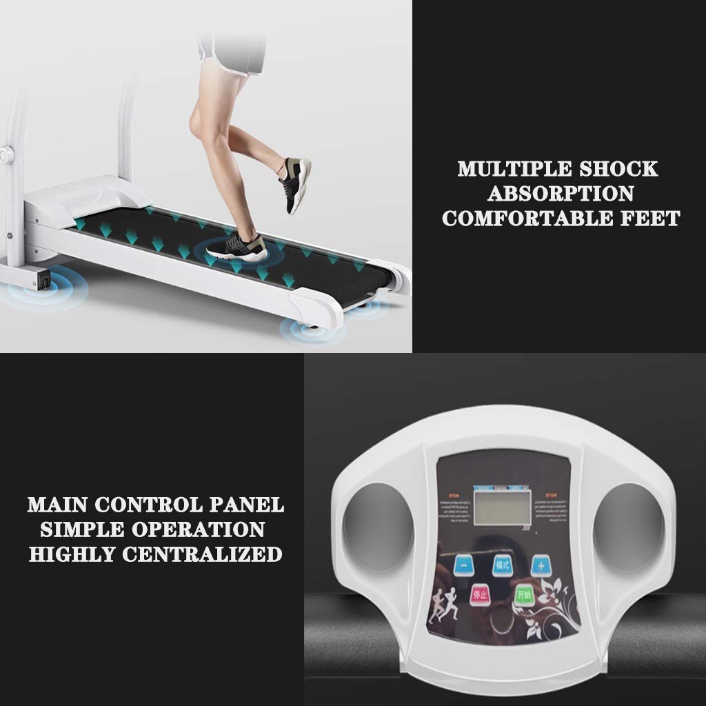 Electric Treadmill Small Multifunctional Fitness Equipment Shock Absor Walking Machine for Household Office