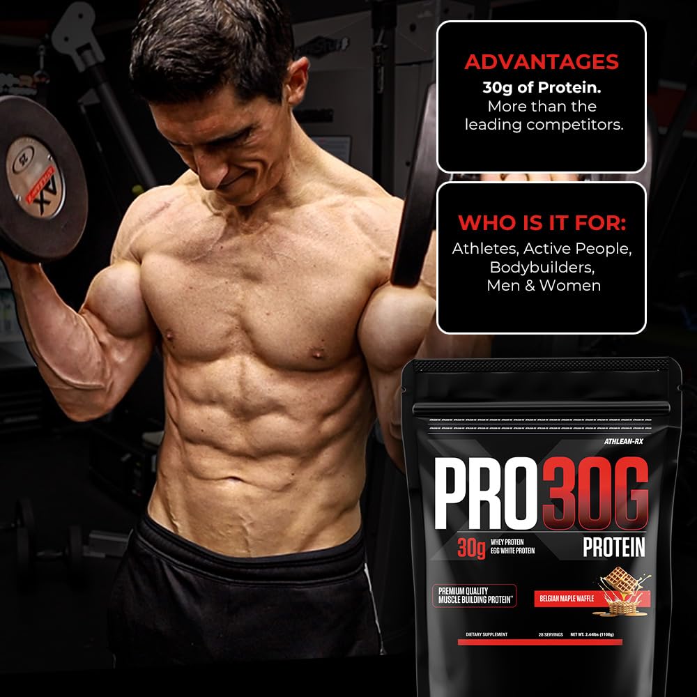ATHLEAN-X PRO-30G, Premium Whey Protein Isolate Powder, Chocolate Coconut, Gluten-Free, Low Sugar, 30g of High Protein Powder for Muscle Recovery & Growth