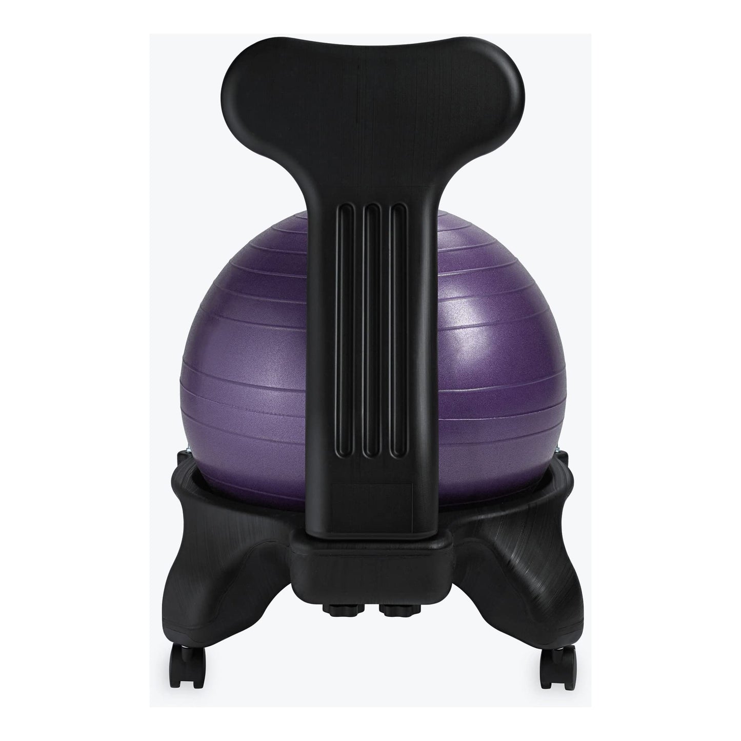 Gaiam Classic Balance Ball Chair – Ergonomic Stability Chair for Desk & Office | Yoga Ball Seat with Base, Air Pump, & Exercise Guide | Improves Posture & Core Strength (300 lb Capacity)