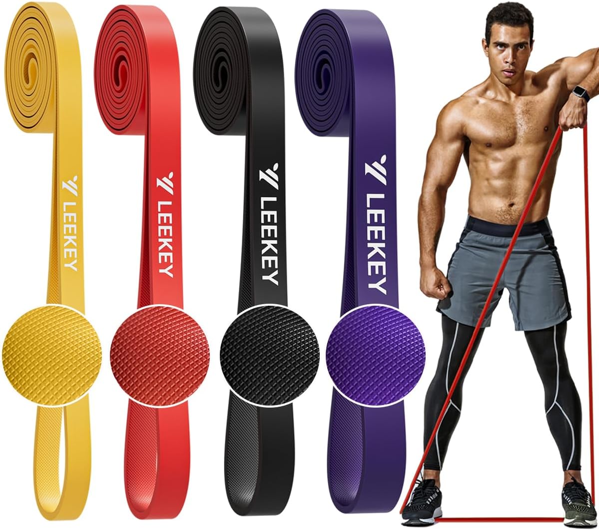 LEEKEY Resistance Bands,Rubber Exercise Bands - Workout Bands Set, 5-85LBS Resistance Bands for Working Out,for Men and Women Fitness Training, Physical Therapy,Home Workouts