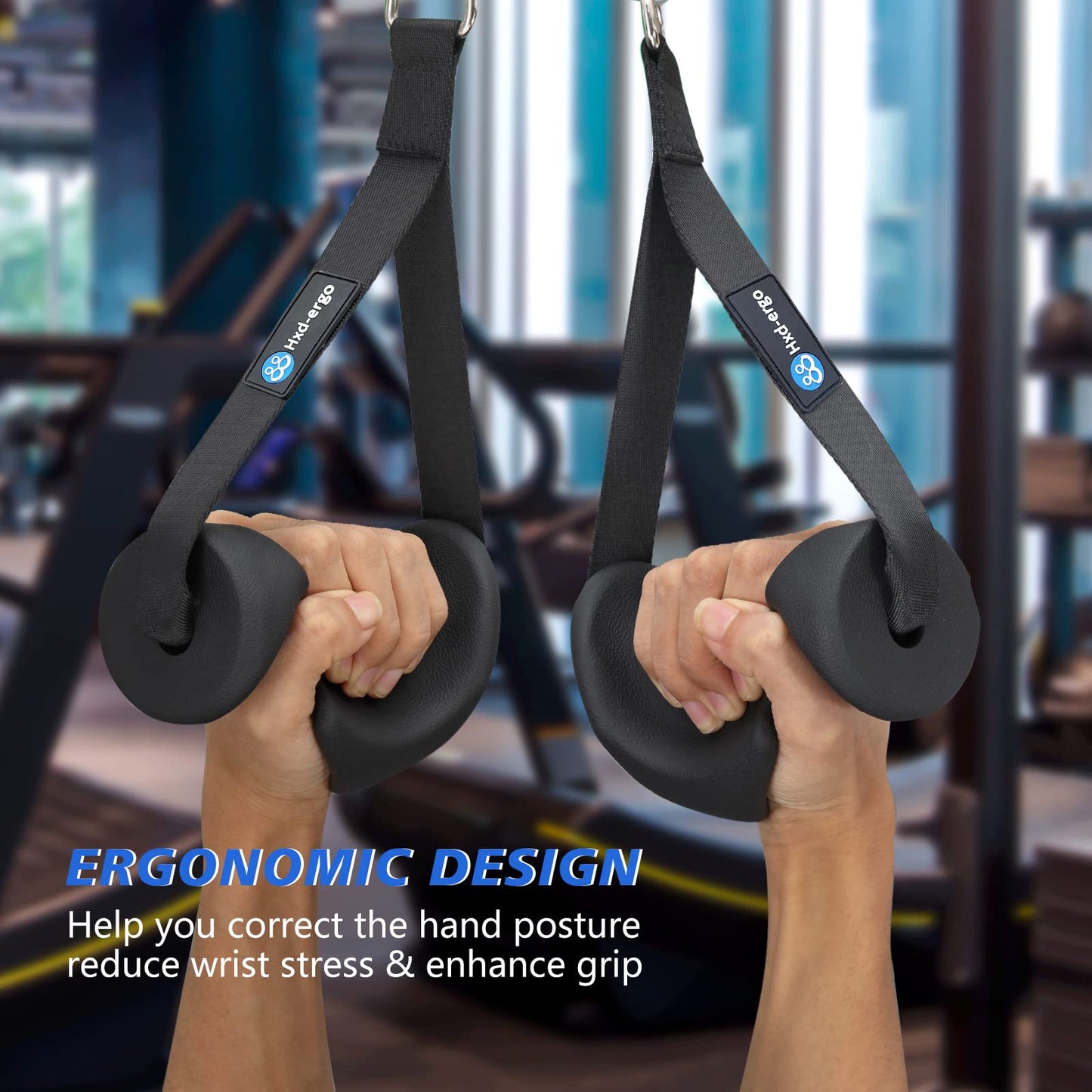 HXD-ERGO Ergonomic Exercise Handles for Cable Machine Attachments, Pilates, Strength Training Workout,Resistance Bands Heavy Duty Working Out Handles Accessories