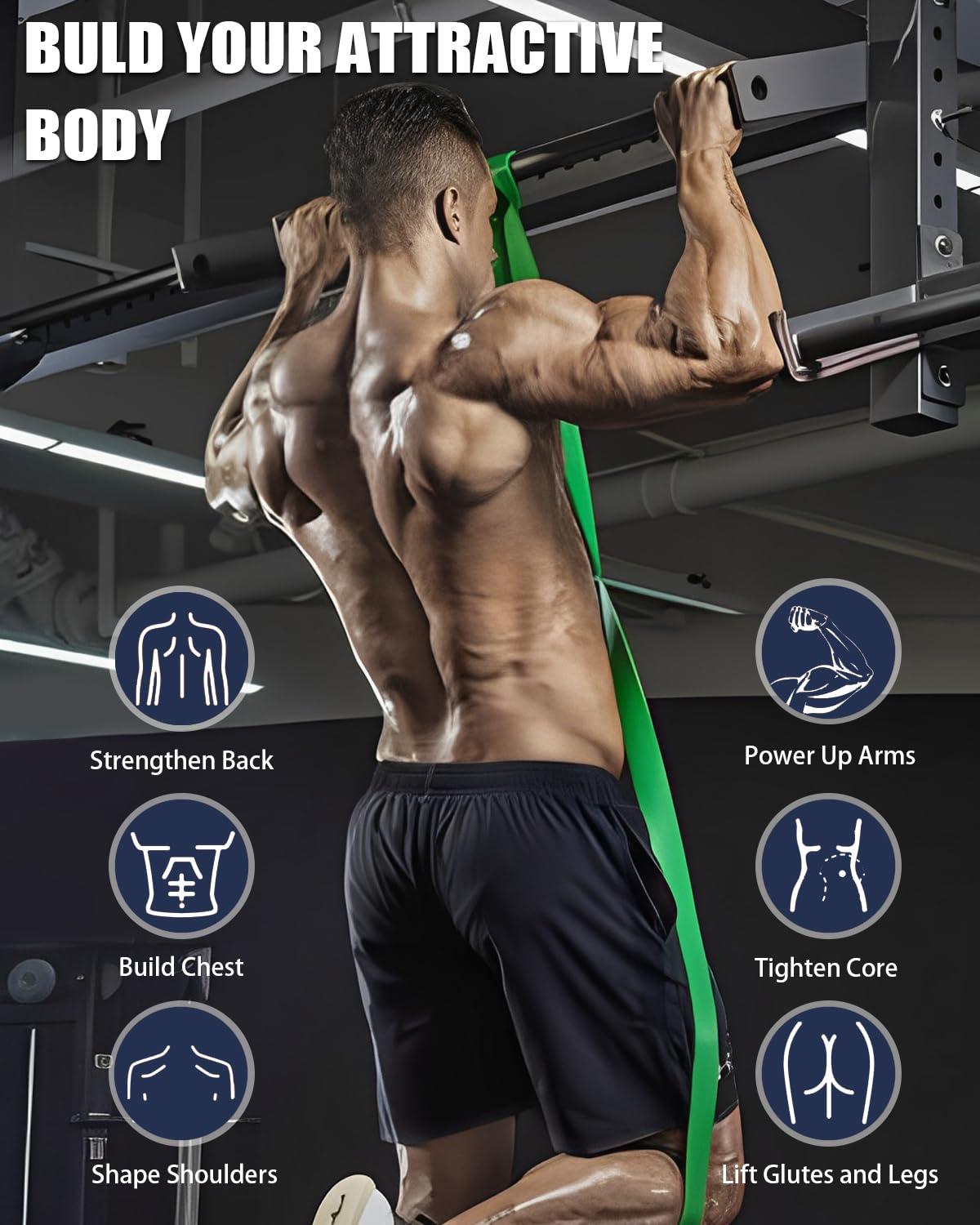 OUTDOXY Resistance Bands, Pull Up Assistance Bands Set of 5(4), Exercise Bands for Men & Women, Heavy Duty Stretch Exercise Bands, Resistance Bands for Working Out, Muscle Training