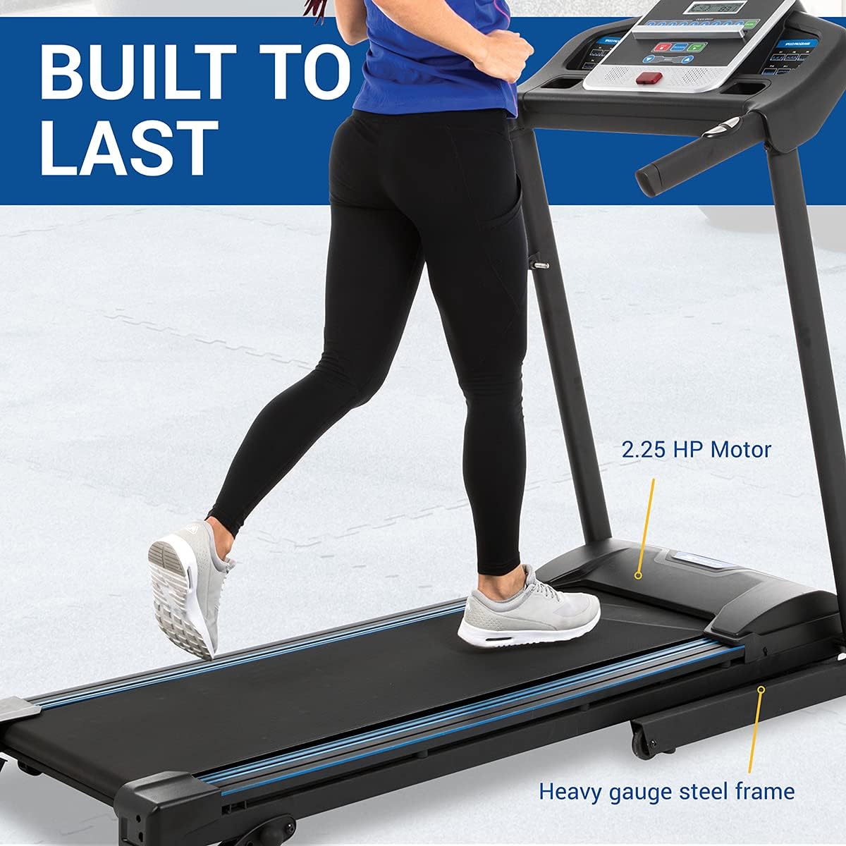 XTERRA Fitness TR150 Folding Smart Treadmill, 250 LB Weight Capacity, 2.25HP Motor, Multiple Levels of Incline, 12 Preset Programs, XTERRA+ Fitness App Included with Purchase