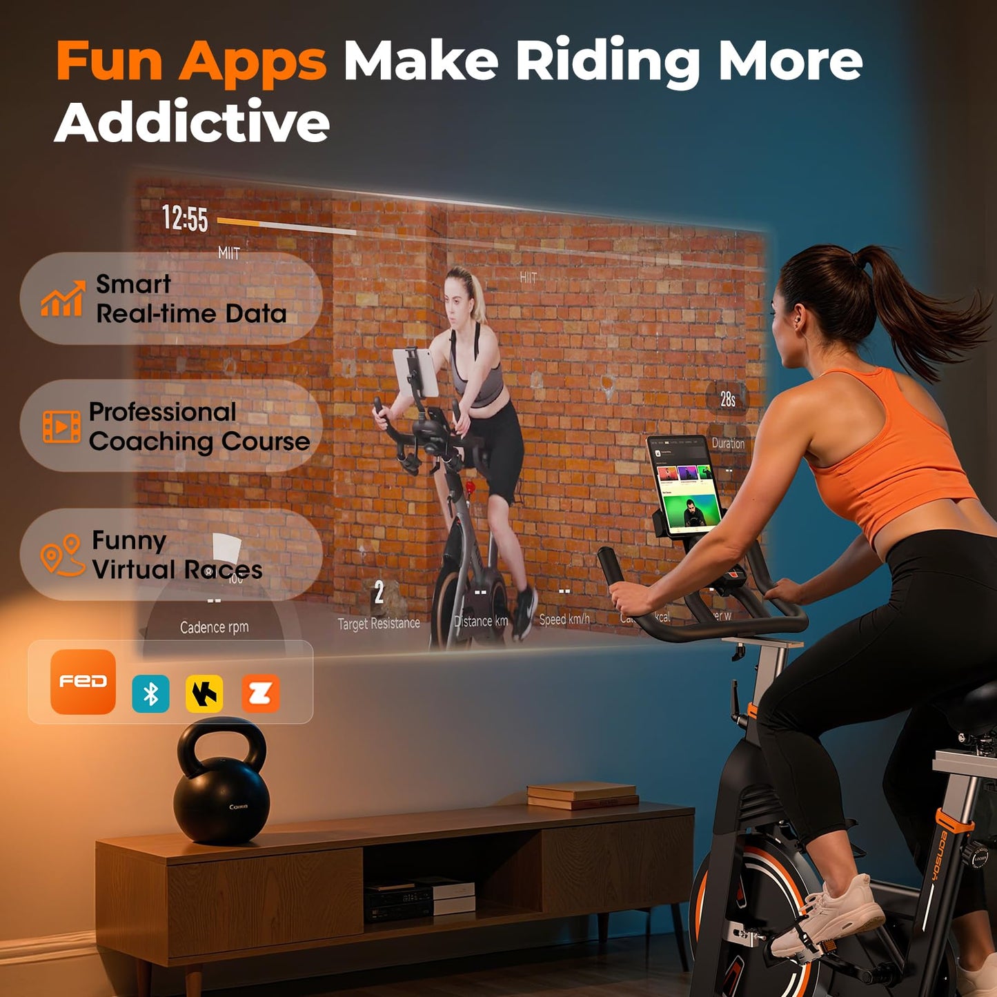 YOSUDA PRO Magnetic Exercise Bike 350 lbs Weight Capacity - Indoor Cycling Bike Stationary with Comfortable Seat Cushion, Silent Belt Drive