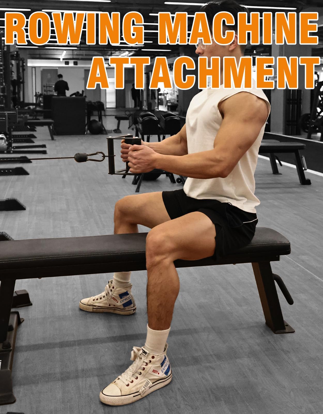 Fitarc Cable Machine Attachment Set, LAT Pulldown Attachments for Home Gym Equipment, Tricep Pull Down Attachment for Home Gym Accessories, LAT Pull Down Bar and Tricep Rope Cable Attachment