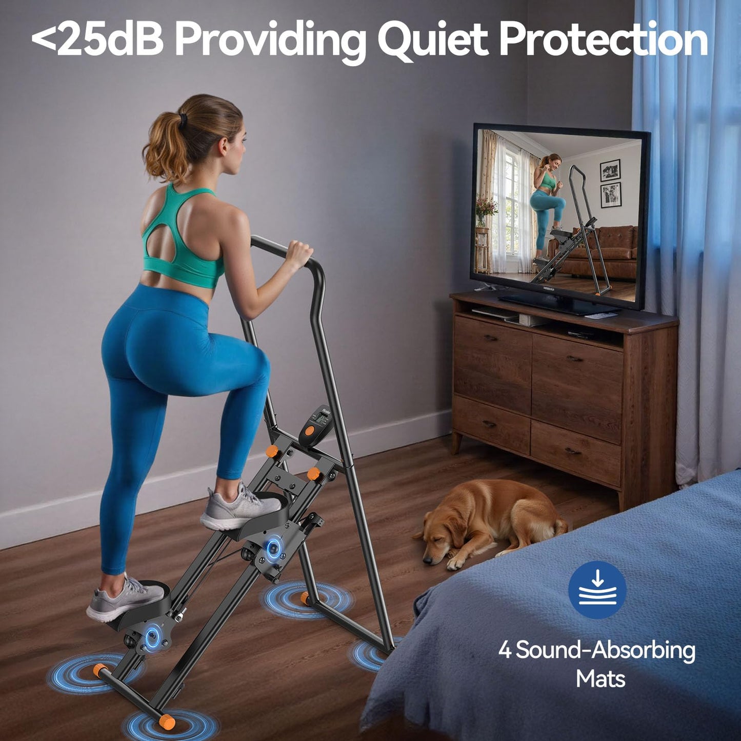 Niceday Steppers for Exercise at Home, Stair Stepper with Handlebar, Stair Climber, Stair Master with 300LBS Loading Capacity