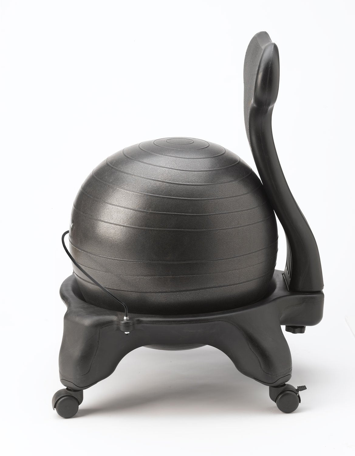 Gaiam 610-6002RTL Balance Ball Chair - Classic Yoga Ball Chair with 52cm Stability Ball, Pump & Exercise Guide for Home or Office, Black