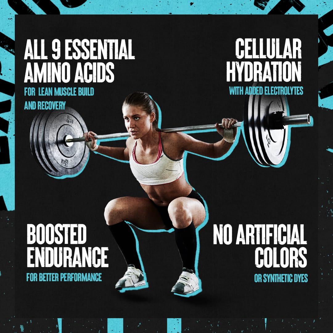 Animal Juiced Amino Acids - BCAA Powder EAA Matrix Plus Hydration with Electrolytes and Sea Salt Anytime Recovery and Improved Performance, Fruit Punch Flavor, 30 Servings
