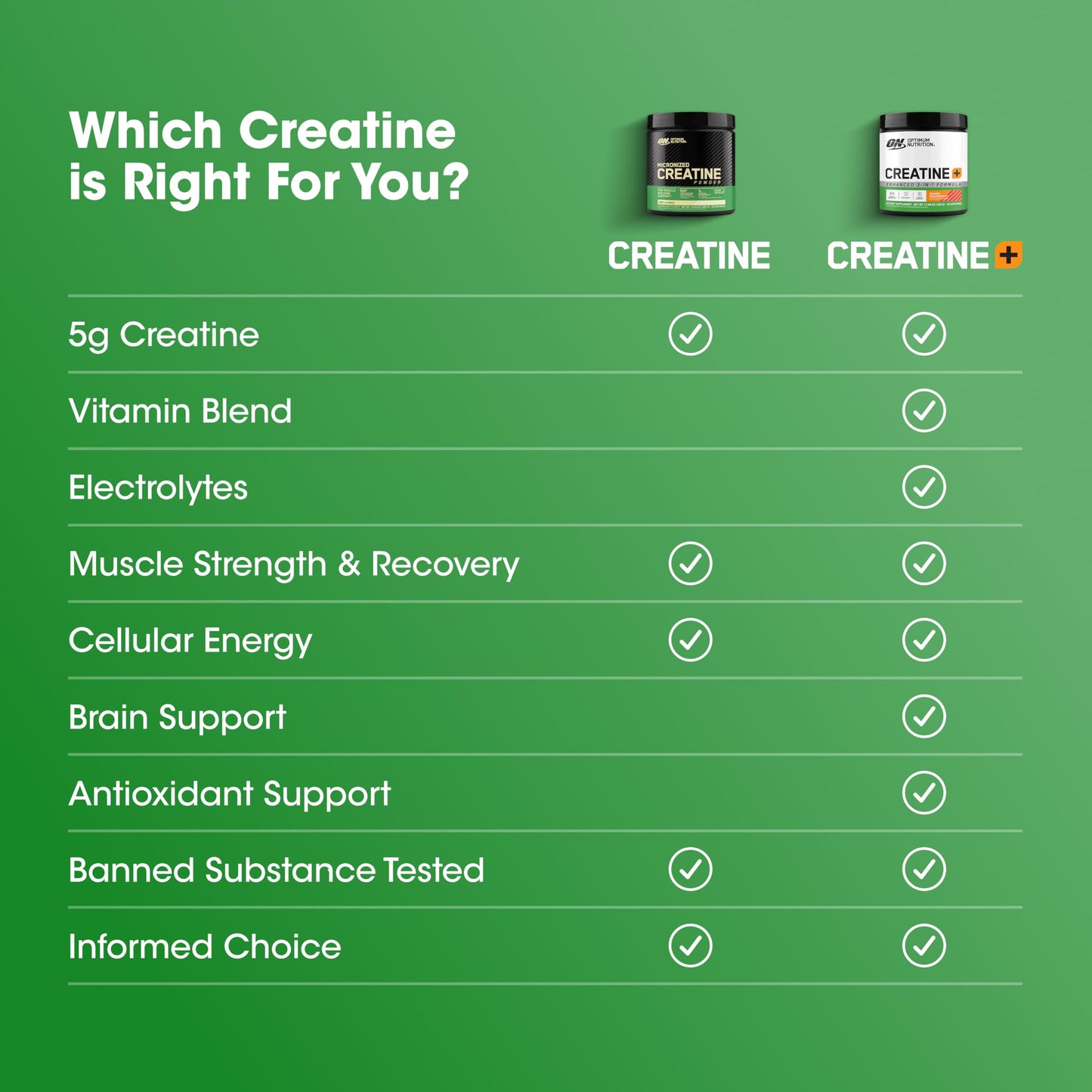 Optimum Nutrition Creatine Monohydrate Plus Powder, Orange Passionfruit Flavored Creatine Performance Blend With Electrolytes for Hydration, Added Vitamins, 40 Servings, 360 Grams (Packaging May Vary)