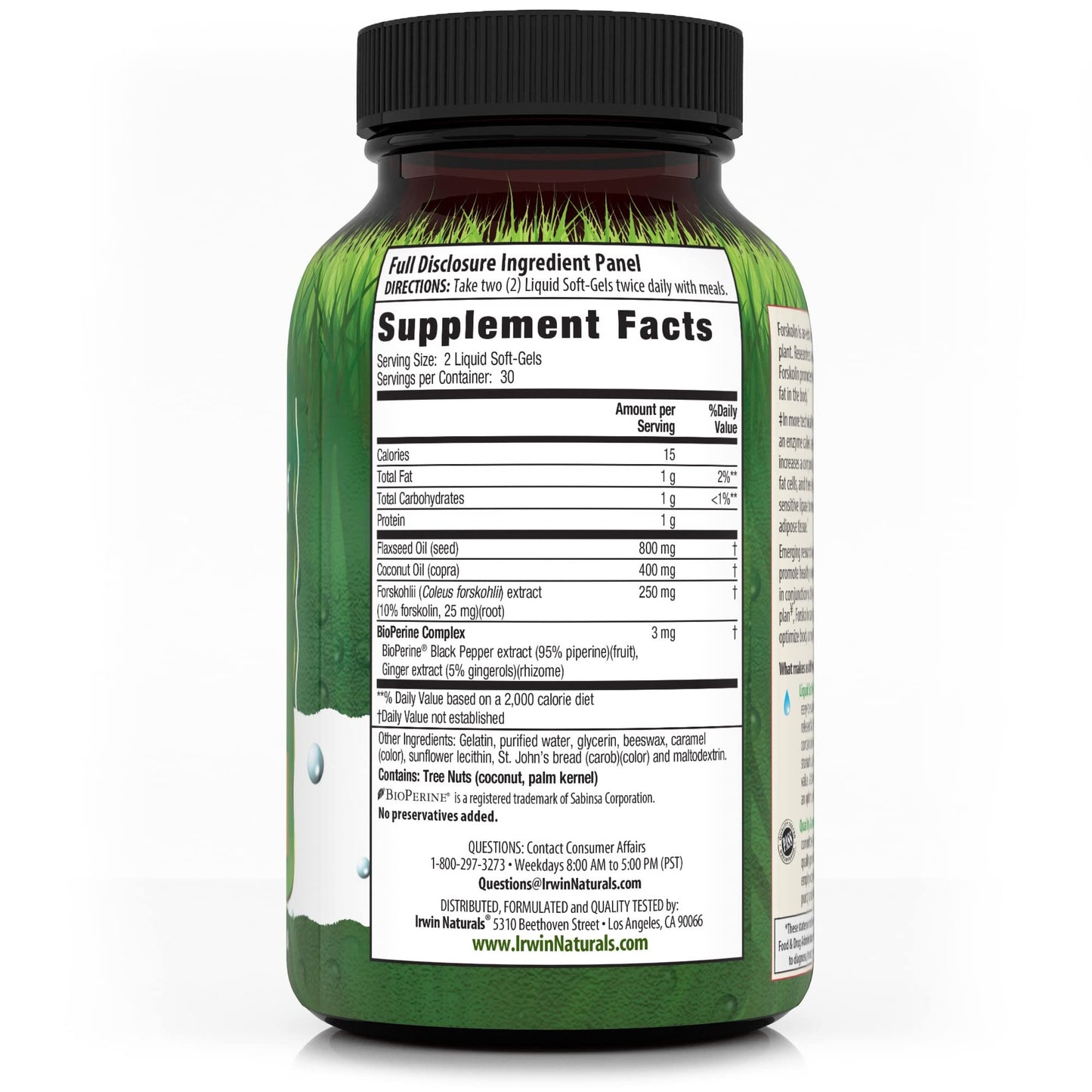 Irwin Naturals Forskolin Fat Loss Diet Supplement, 60 Count
