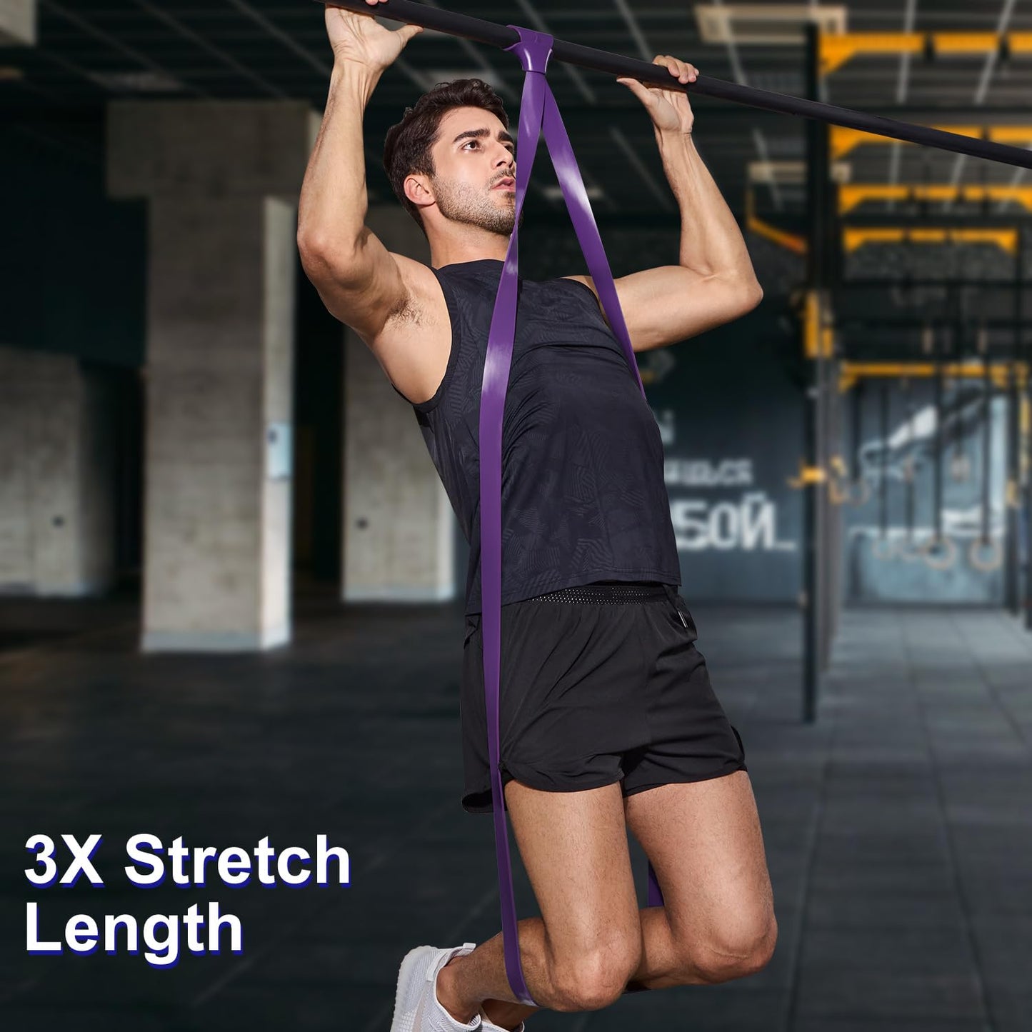 YONKFUL Pull Up Assistance Bands Set 5 LBS - 90 LBS, Long Resistance Bands for Pull Ups Working Out, Gym Workout Bands for Men Exercise Muscle Training and Shape Body - Carry Bag Included