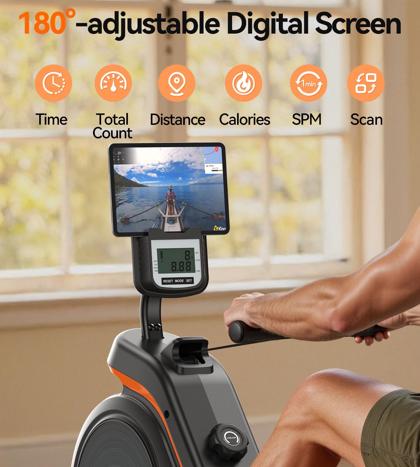 YOSUDA PRO Magnetic Rowing Machine for Home Use-Foldable Rower with 350lbs Weight Capacity and 16 Level Resistance