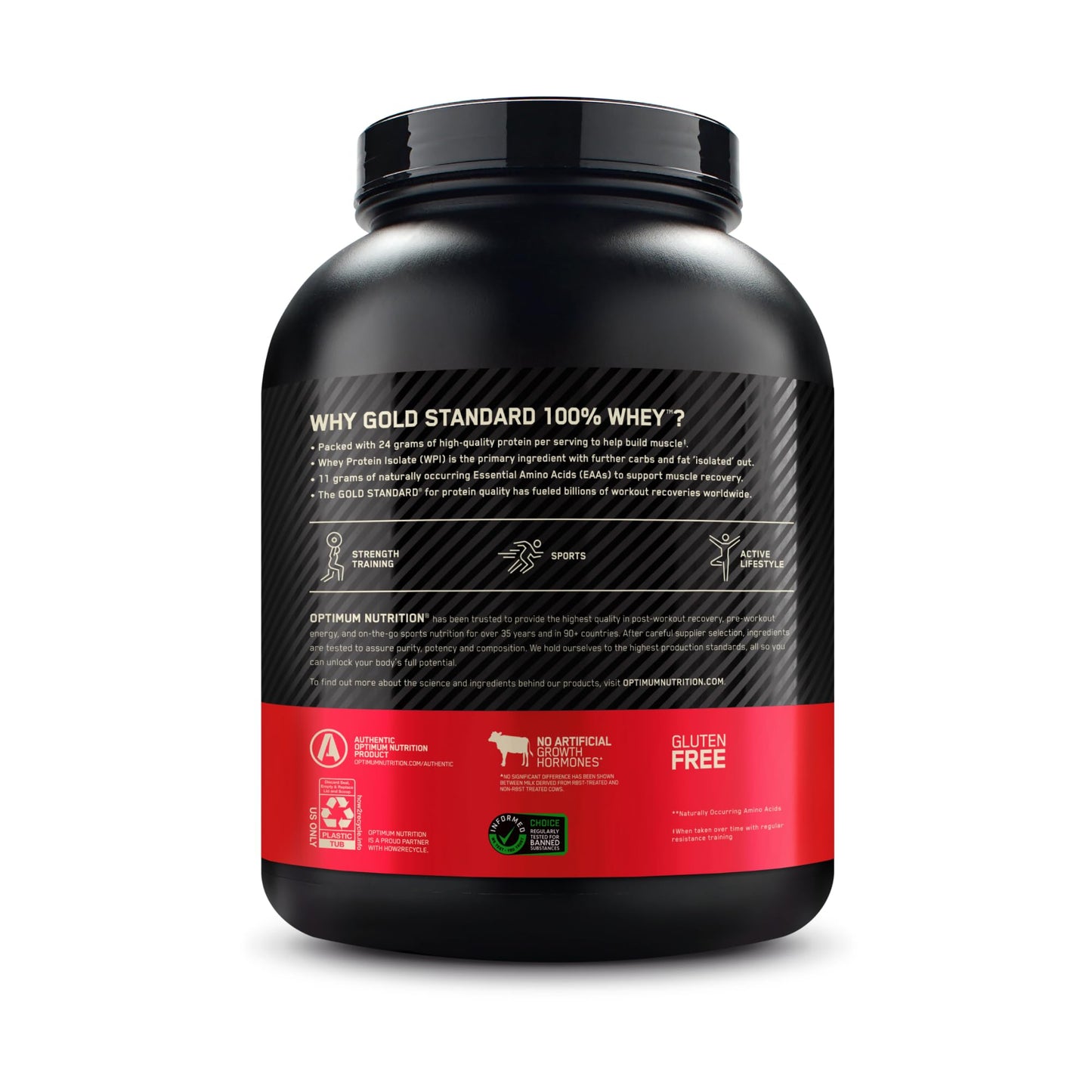 Optimum Nutrition Gold Standard Whey Vanilla Ice Cream - 5 lbs .