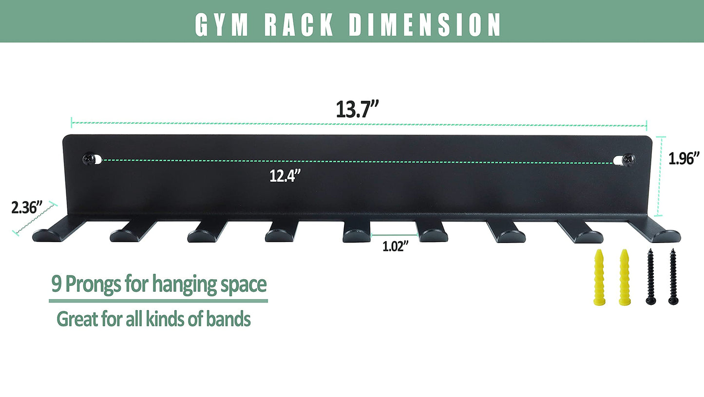 Multi-Purpose Storage Rack for Resistance Bands, Straps, Jump Ropes, Foam Rollers, Chains, Weight Belts, Tools - Heavy Duty, Fitness Bands Rack