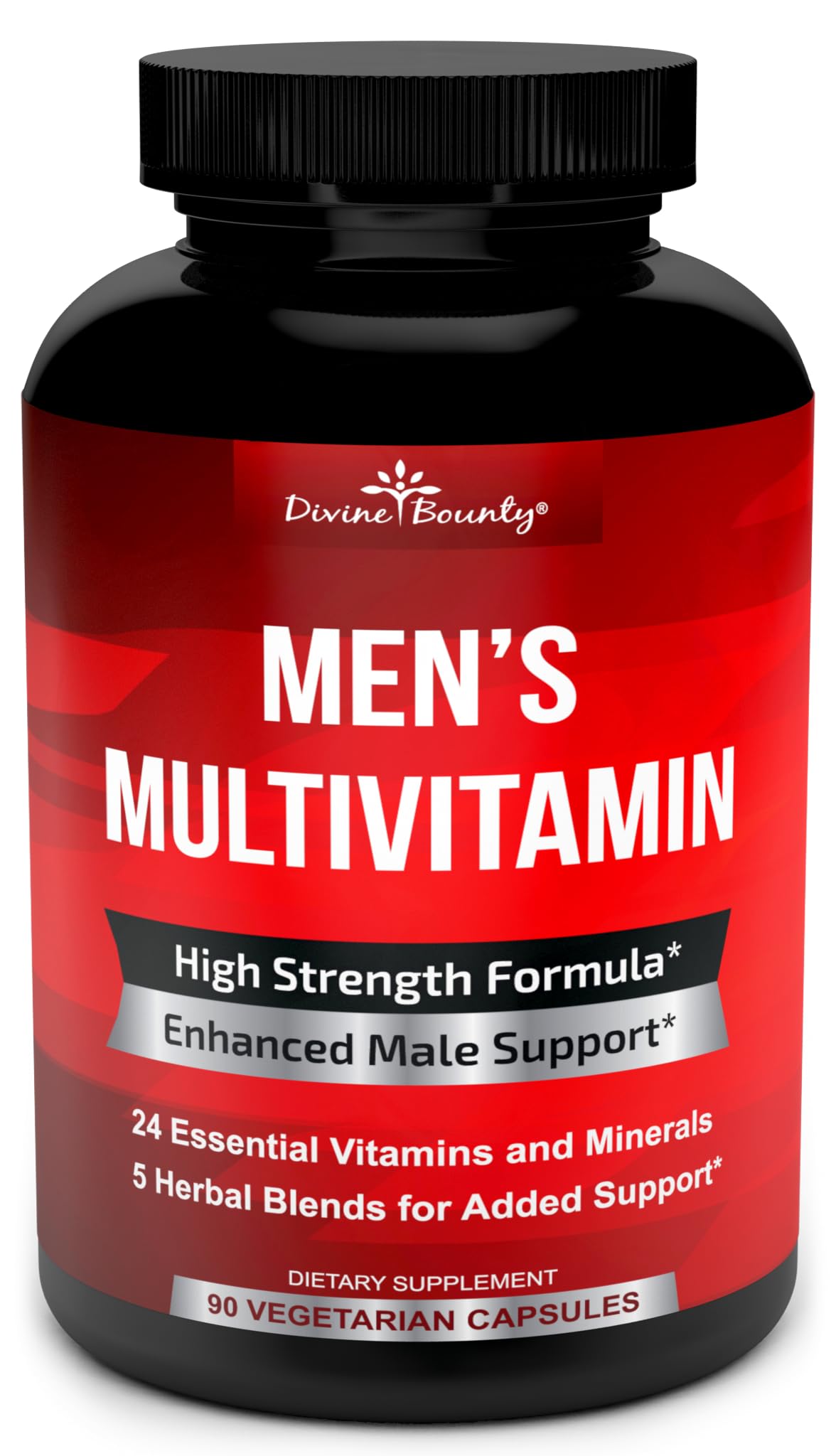 Mens Multivitamin – Daily Multivitamin for Men with Vitamin A C D E K B Complex, Calcium, Magnesium, Selenium, Zinc Plus Heart, Brain, Immune, and Men's Multivitamins – 90 Vegetarian Capsules