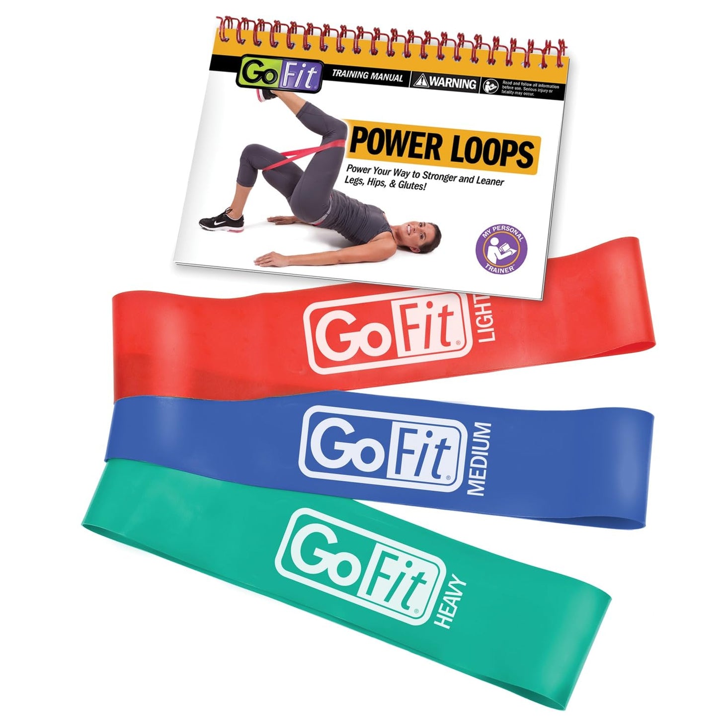 GoFit Power Loop Resistance Bands - Training Pack,Multicolored,OS,PETRA