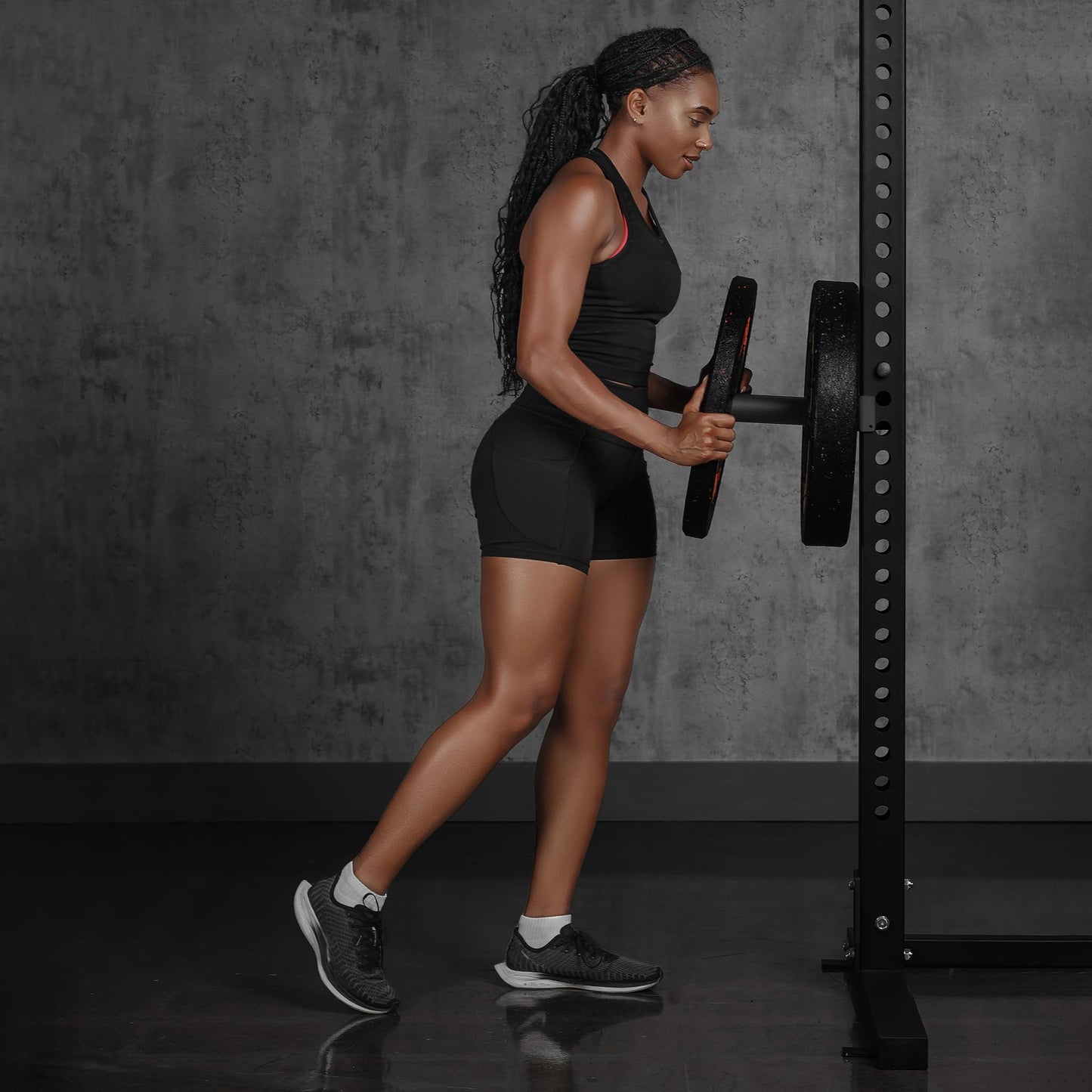 AmStaff Fitness Olympic Weight Plate Holder for Power & Squat Racks ā Available 2x2 ā 2.5x2.5 ā 3x3 Inch Tube Sizes ā 9-inch Weight Plates Horn Storage Attachment for Power Squat Rack ā (Pair) (3" x 3")