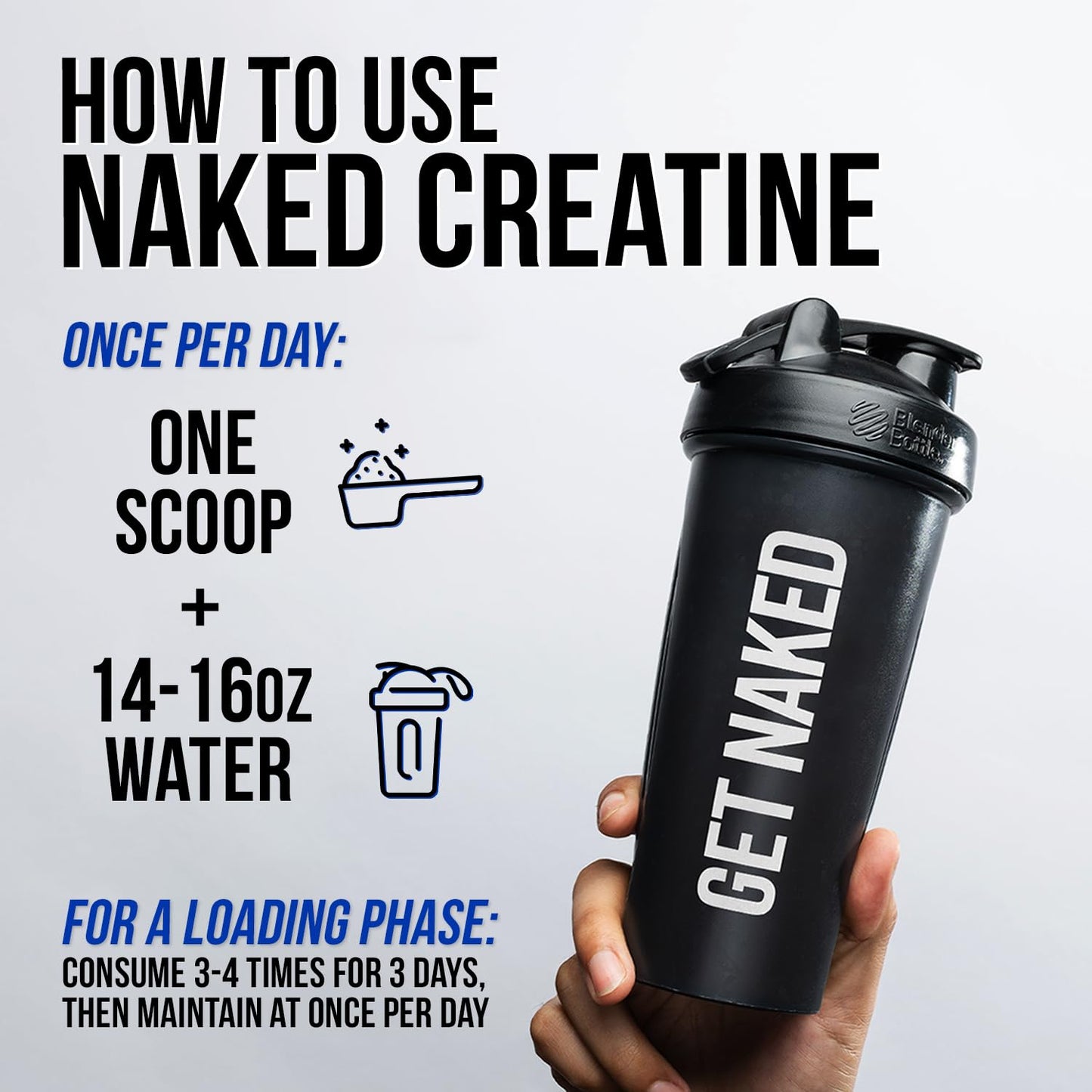 NAKED Creatine - Strawberry Flavored Creatine Monohydrate - Real Strawberry Powder, No Additives, Muscle Growth, Vegan, Non-GMO, Gluten Free, Soy Free - 45 Servings