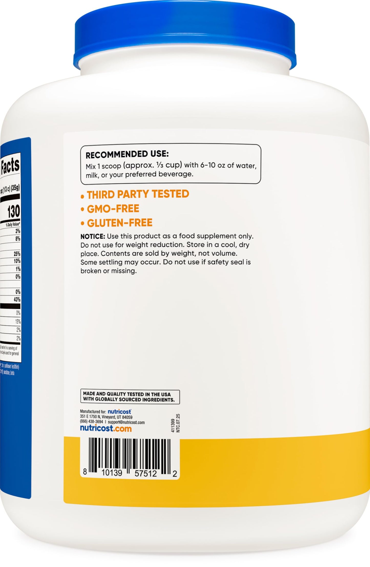 Nutricost Whey Protein Powder Pineapple (5 LBS) - Gluten-Free, GMO-Free, from Whey Protein Concentrate