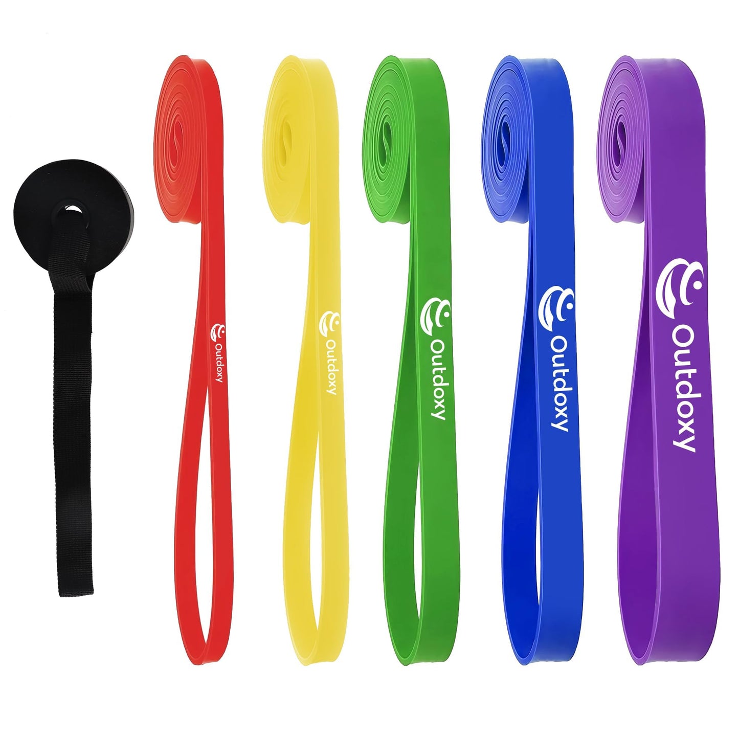 OUTDOXY Resistance Bands, Pull Up Assistance Bands Set of 5(4), Exercise Bands for Men & Women, Heavy Duty Stretch Exercise Bands, Resistance Bands for Working Out, Muscle Training