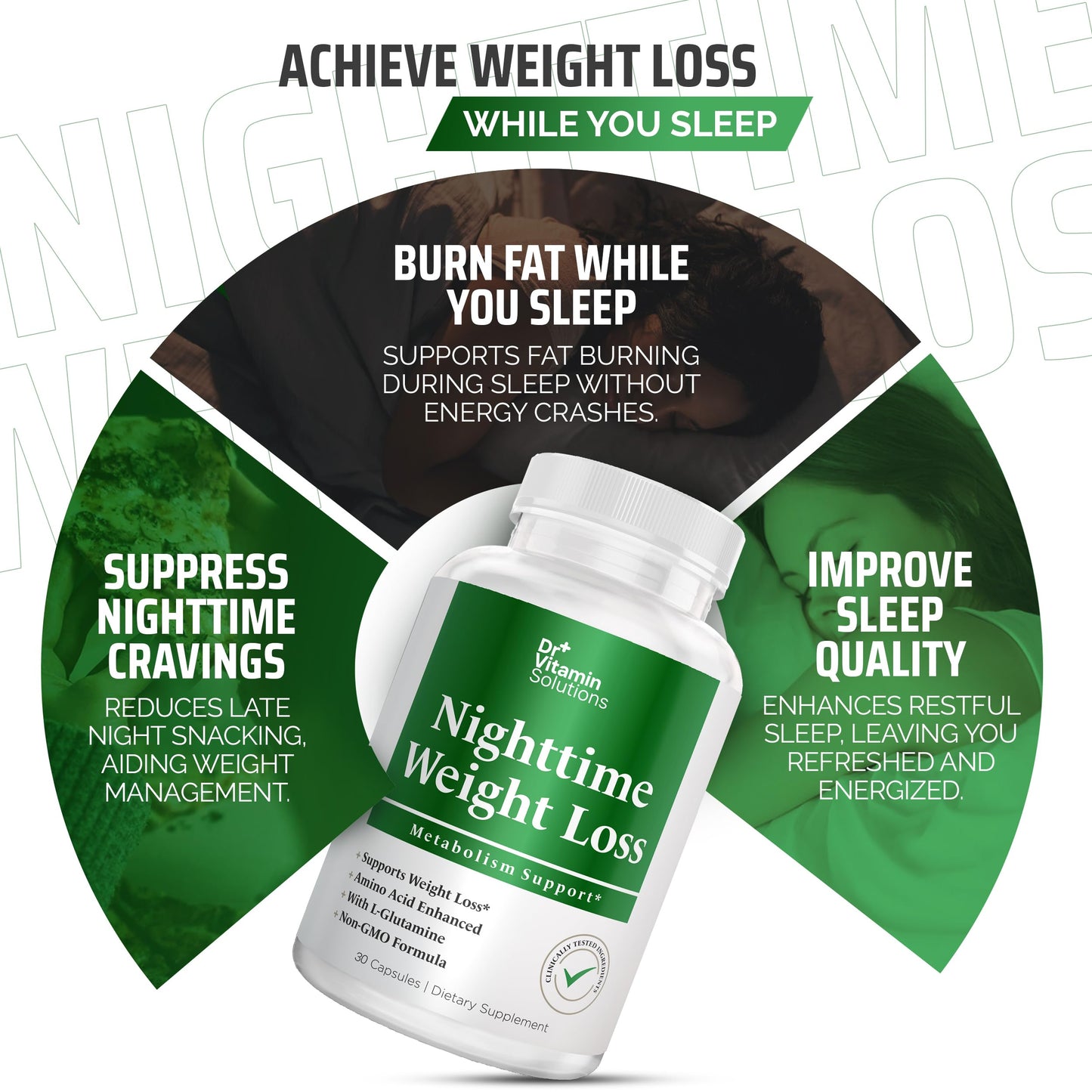 DR VITAMIN SOLUTIONS Thermogenic Fat Burner & Nighttime Weight Loss Pills for Women, Waist Trimmer & Supplements for Bloating for Women & Men, 90 Capsules