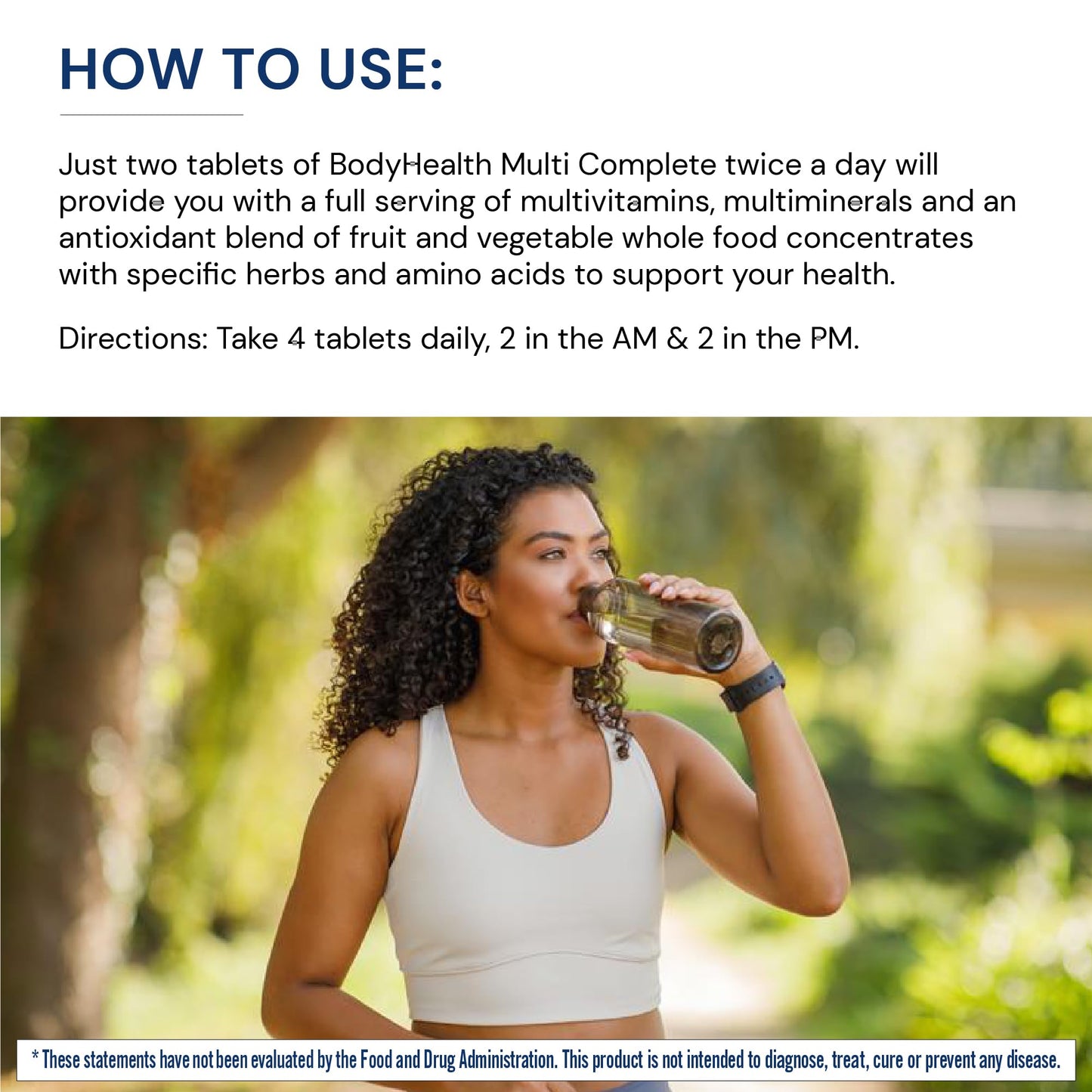 BodyHealth Multi Complete (120 Ct) Daily Multivitamin for Men and Women with Whole Foods, Minerals, Antioxidants, Organic Green Food Concentrates, and Liver Detox Extracts, Vegan and Non GMO