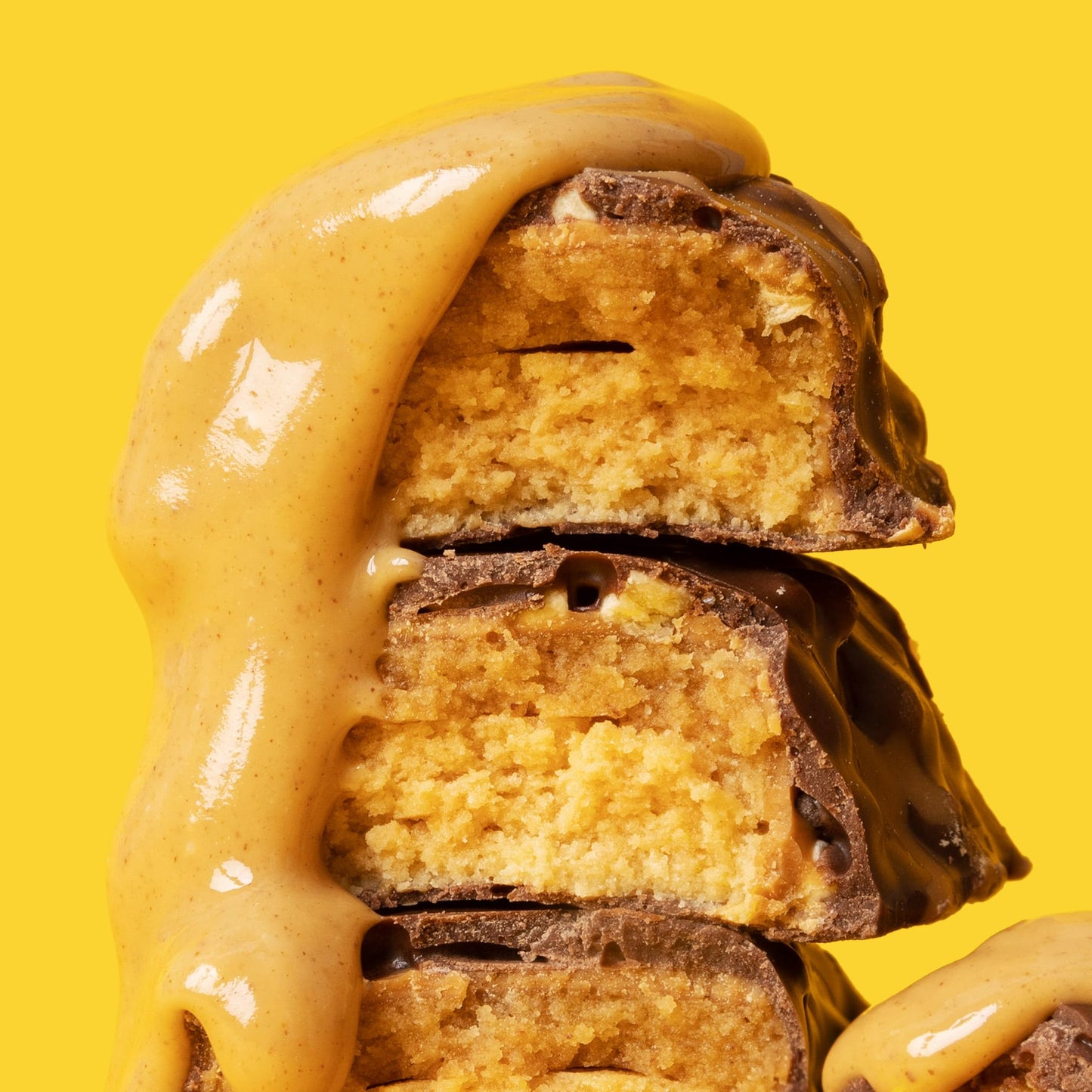 FITCRUNCH Full Size Protein Bars, 6-Layer Baked Bar, 6g of Sugar, Gluten Free & Soft Cake Core (12 Bars, Peanut Butter)