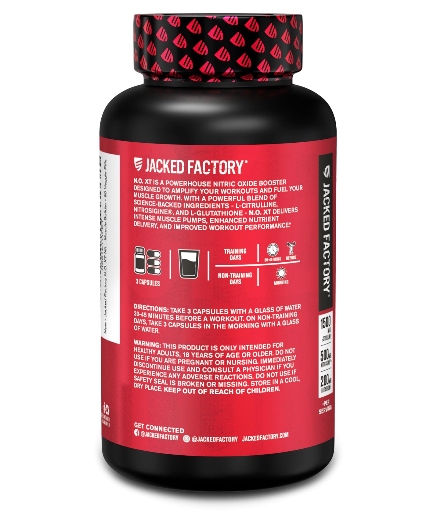 Jacked Factory Nitrosurge Shred Thermogenic Pre-Workout in Watermelon & N.O. XT Nitric Oxide Booster for Men & Women