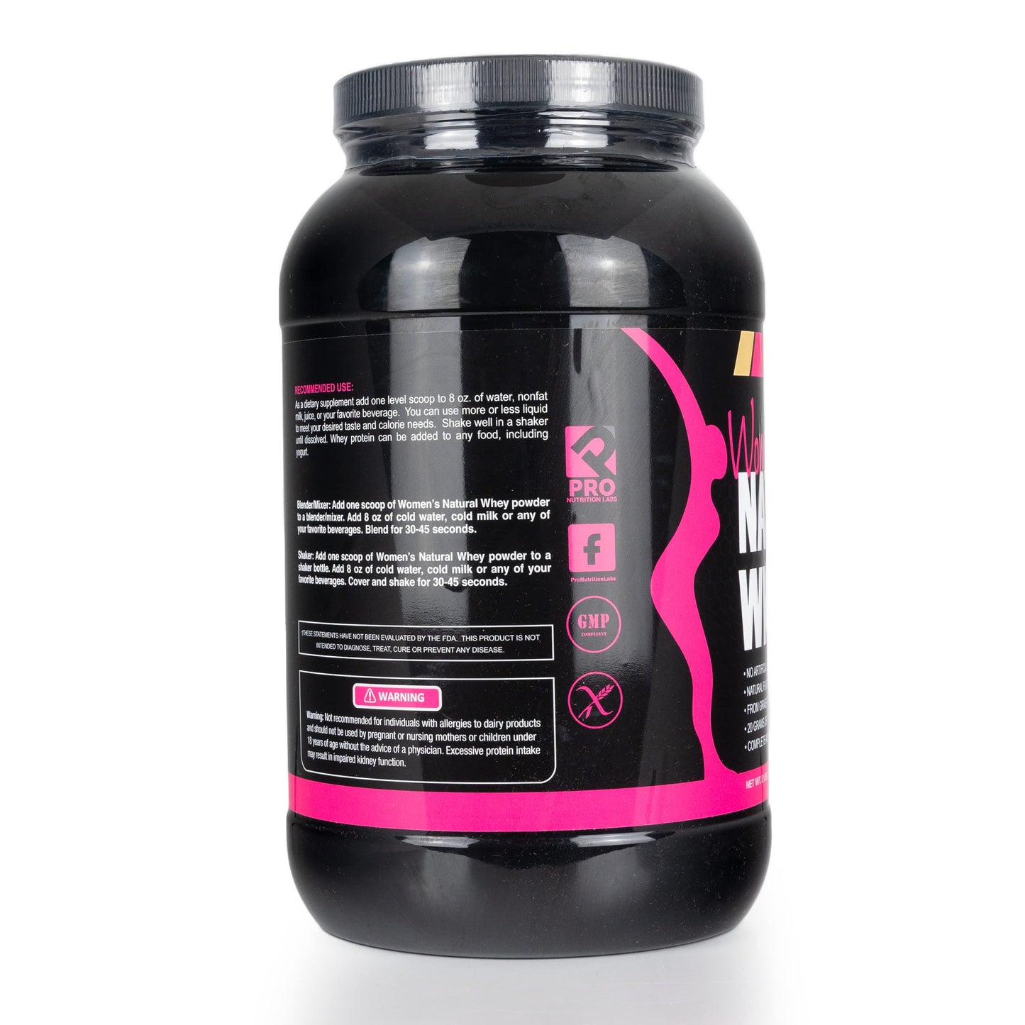 PRO NUTRITION LABS Whey Protein Powder for Women Vanilla Powder - Low Carb Gluten-Free Grass-Fed rBGH-Free - Supports Weight Loss - Natural Stevia Sweetened Protein Shake, 20g (Creamy Vanilla, 2lb)