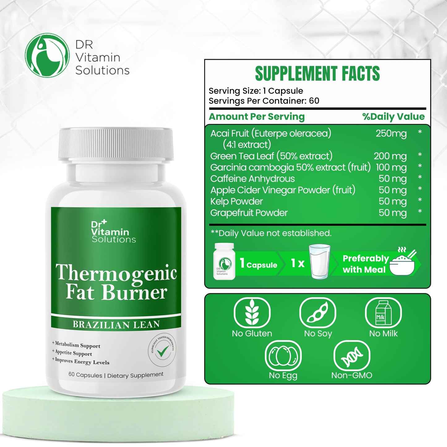 DR VITAMIN SOLUTIONS Thermogenic Fat Burner & Nighttime Weight Loss Pills for Women, Waist Trimmer & Supplements for Bloating for Women & Men, 120 Capsules