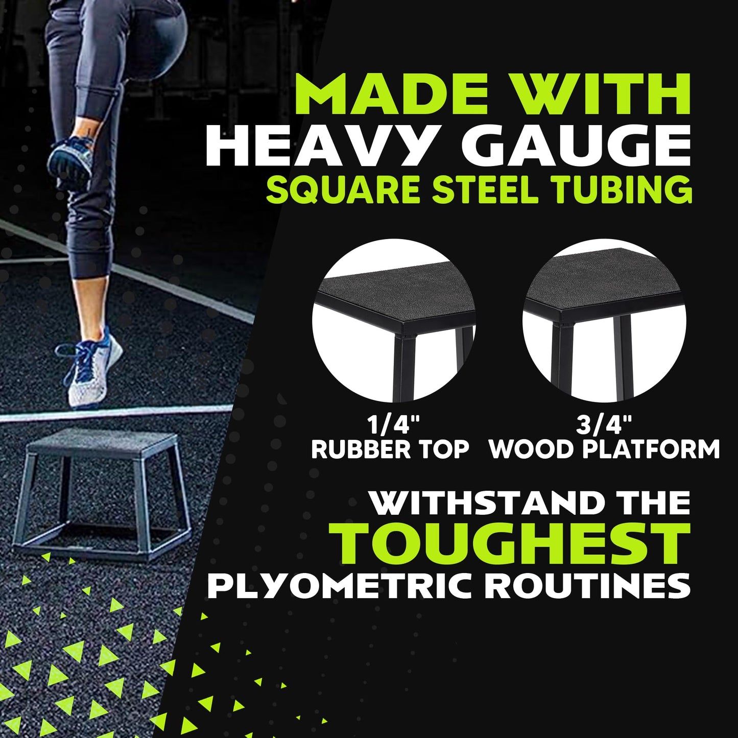 Rage Fitness 12 Inch Steel Plyo Box, black (CF-PB012/S)