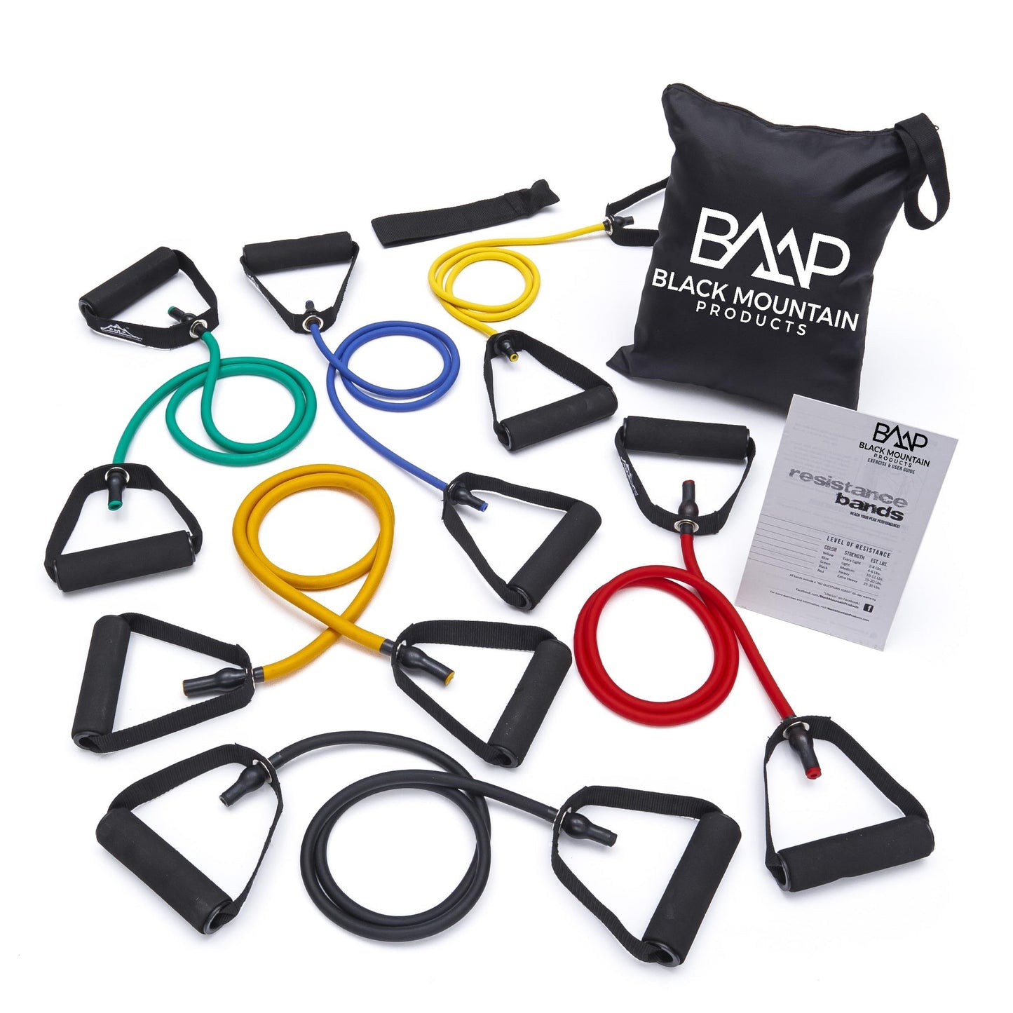 Black Mountain Products New Strong Man Set of 6 Resistance Bands