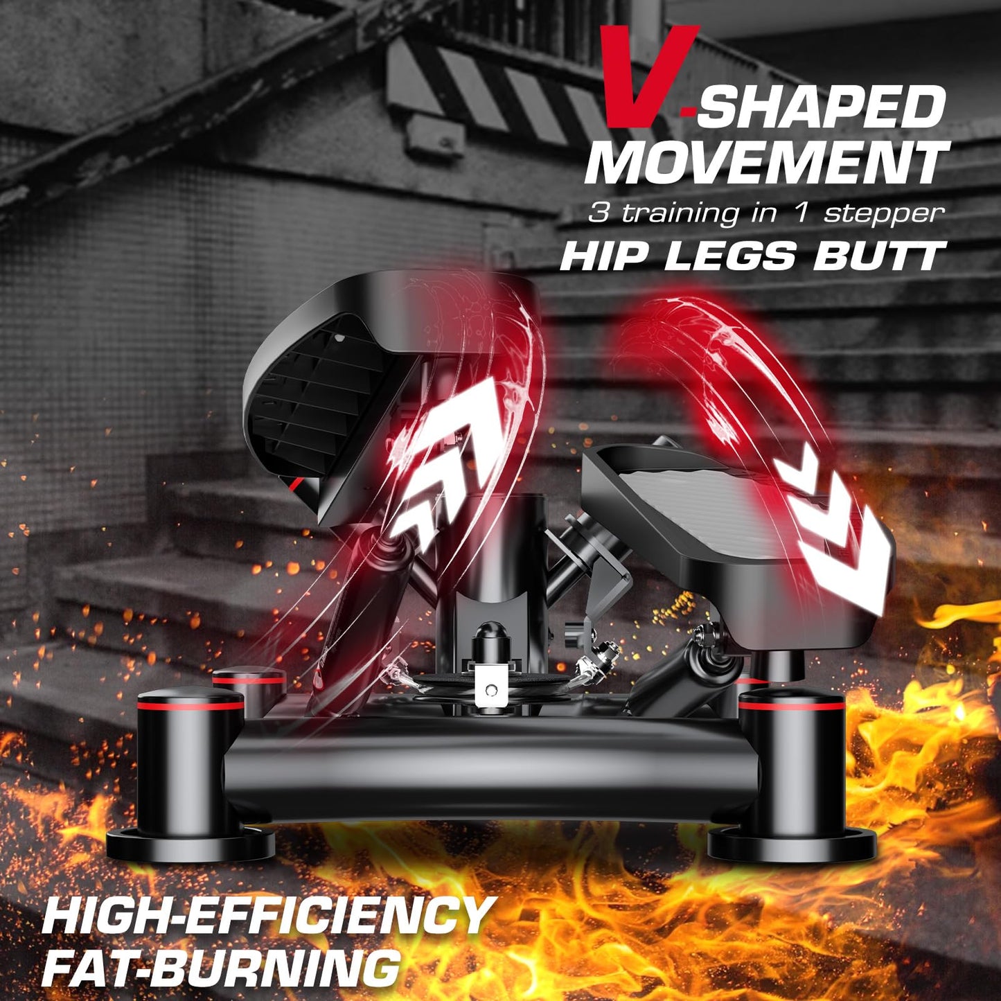 KeppiFitness Steppers for Exercise at Home, Stair Stepper for Home Cardio with 400LB Maximum Capacity, Twist Motion with Upgraded Hydraulic Cylinder for Full Body Workout - FITSTEP1000 Pro