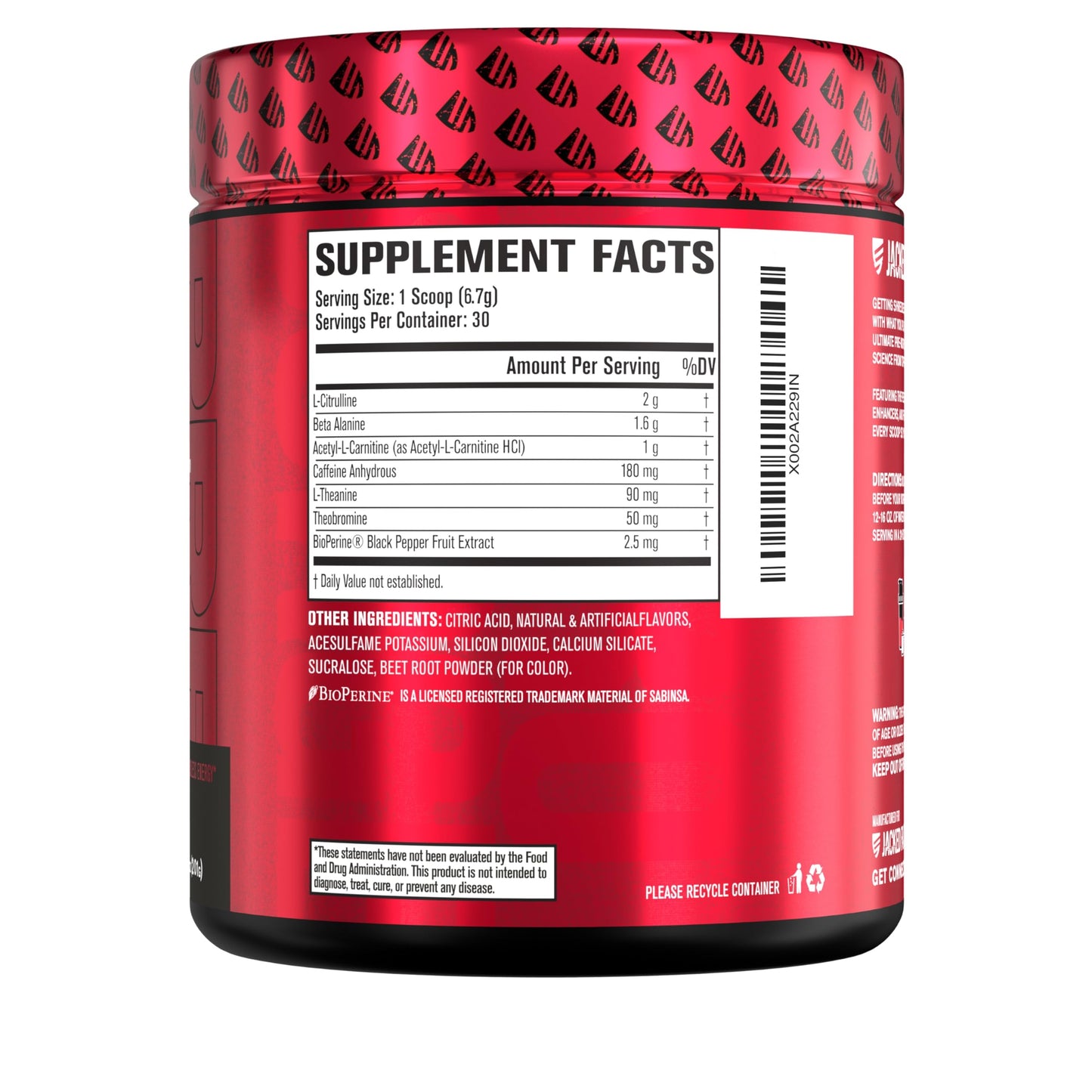 Jacked Factory Nitrosurge Shred Thermogenic Pre-Workout in Watermelon & N.O. XT Nitric Oxide Booster for Men & Women
