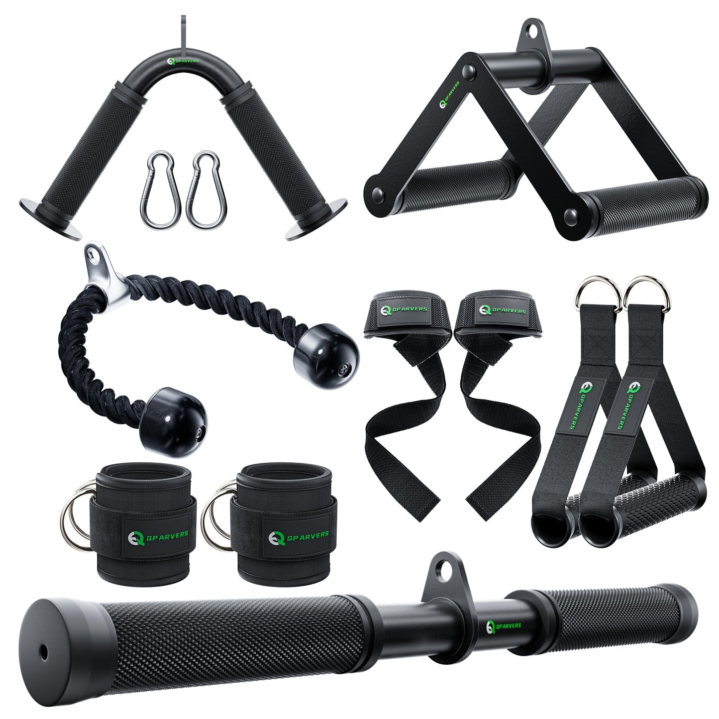 QPARVERS Cable Machine Attachment LAT Pulldown Attachments Cable Machine Accessories for Home Gym