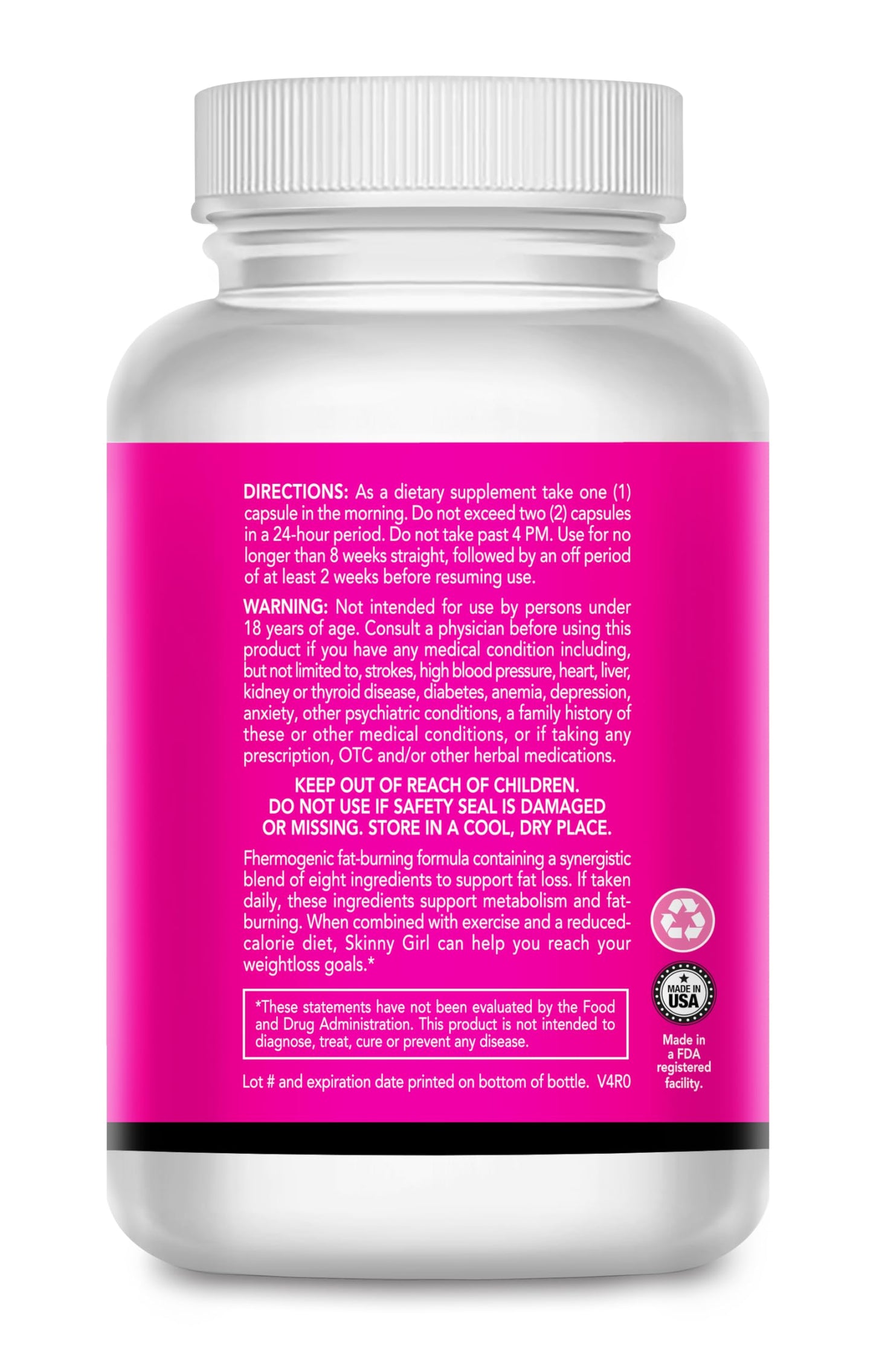 Skinny Girl- Advanced Weight Loss Formula for Women- Best Female Diet Pills That Work Fast- Lipogenic to Curb Your Appetite- Thermogetic to Burn Away Fat- Boost Energy and Focus- 60 Caps