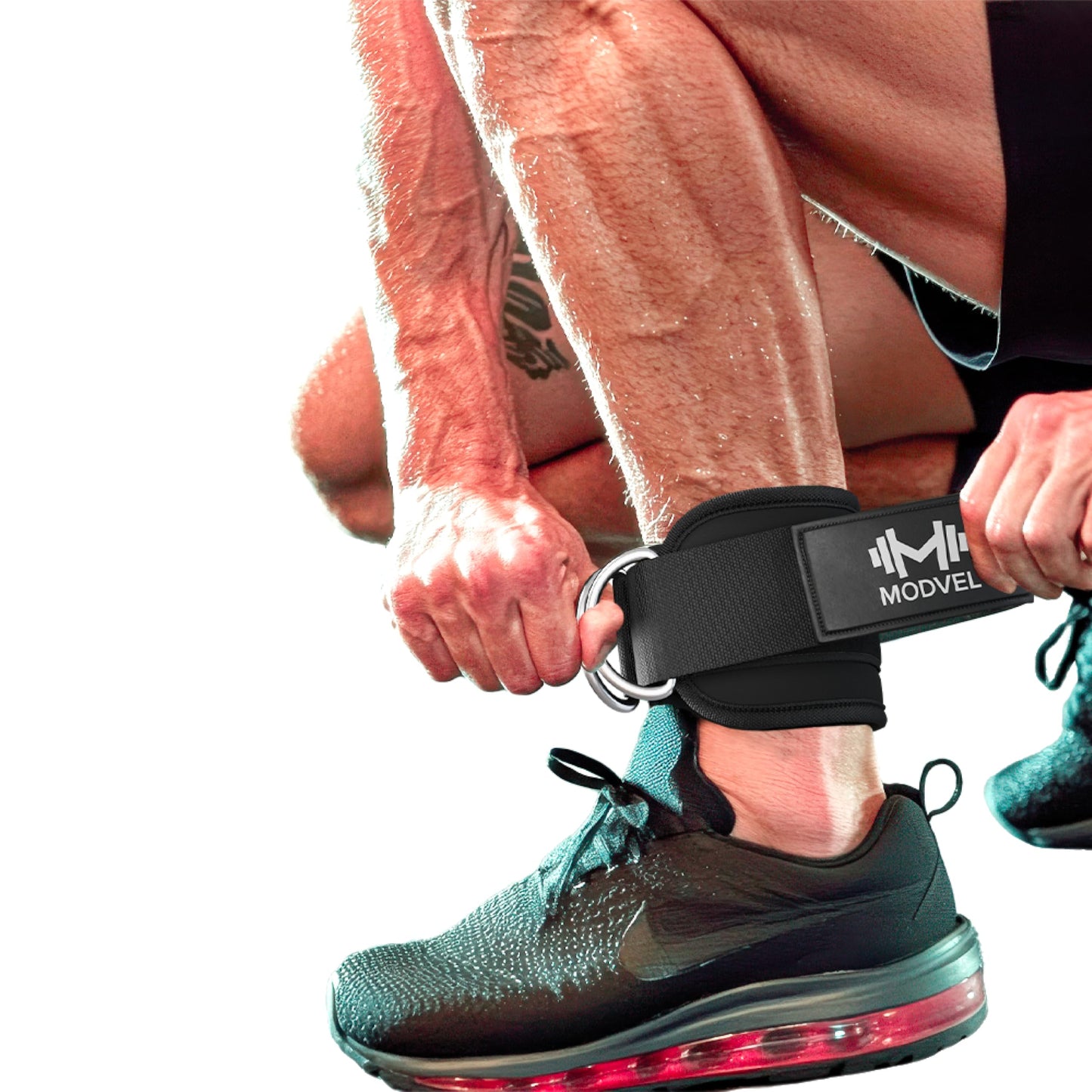 Modvel Ankle Strap (Single) for Cable Machine – Adjustable & Comfortable Gym Accessory for Strength Training, Weightlifting, and Injury Recovery – Durable Padded Support for Men & Women (Black)