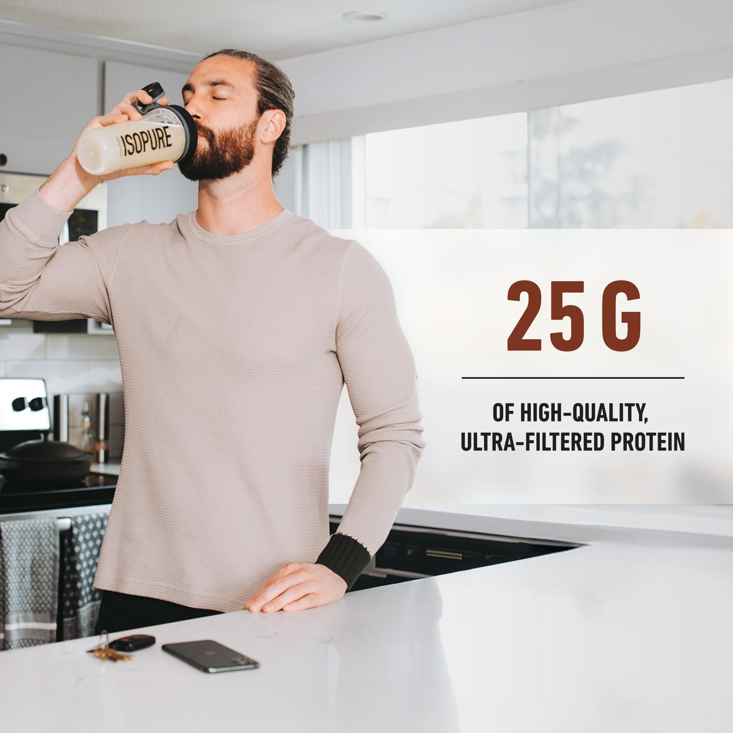 Isopure Low Carb 100% Pure Whey Isolate Protein Powder, Lactose Free, Gluten Free, With Vitamins, Dutch Chocolate, 25g Protein Per Serving, 4.5 Lbs, 62 Servings (Packaging May Vary)